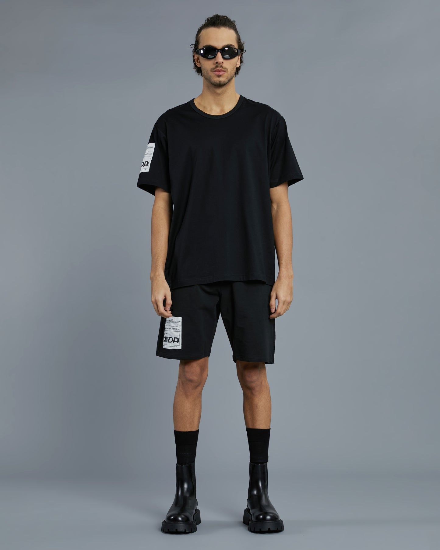Patched Sleeve T-Shirt