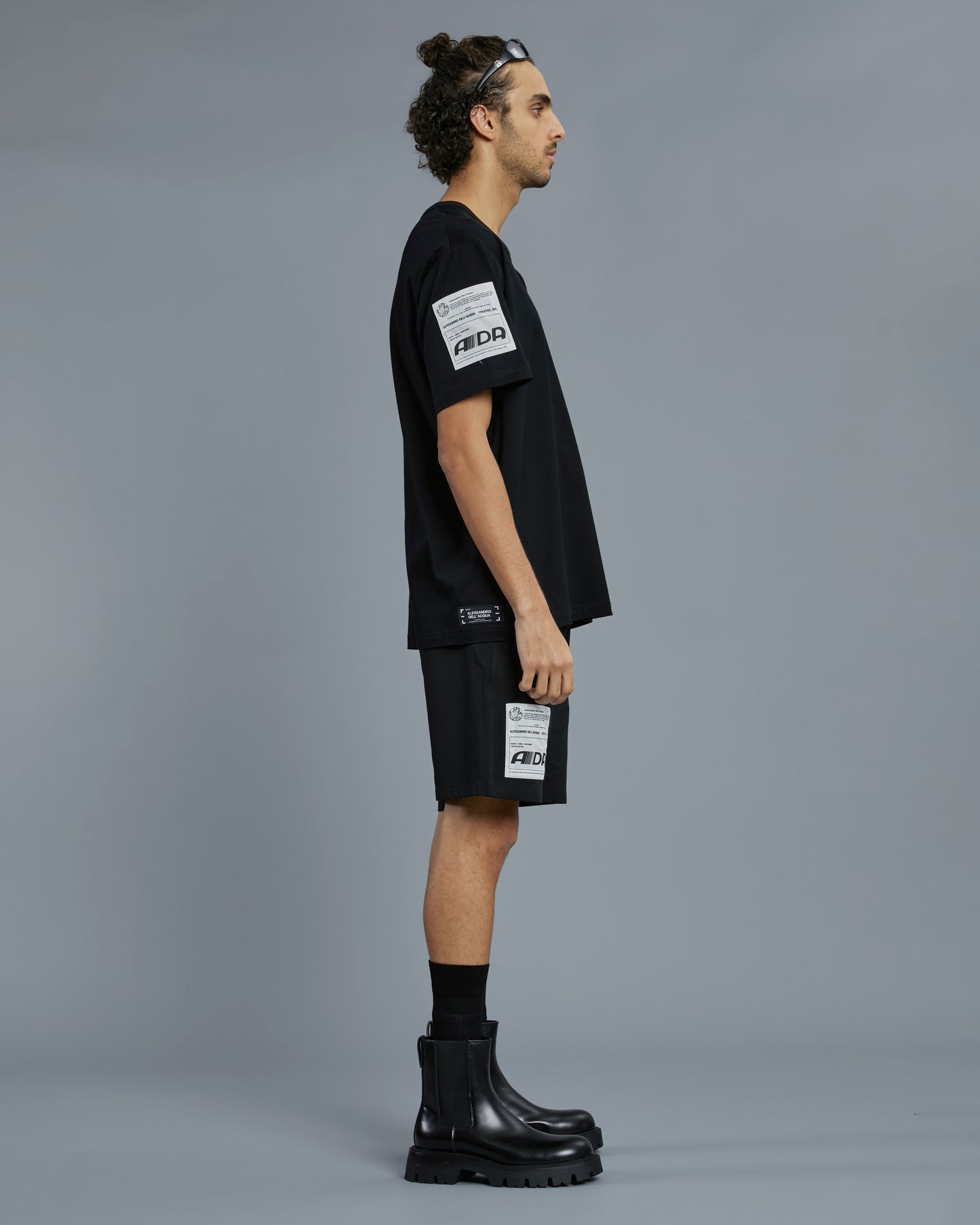 Patched Sleeve T-Shirt