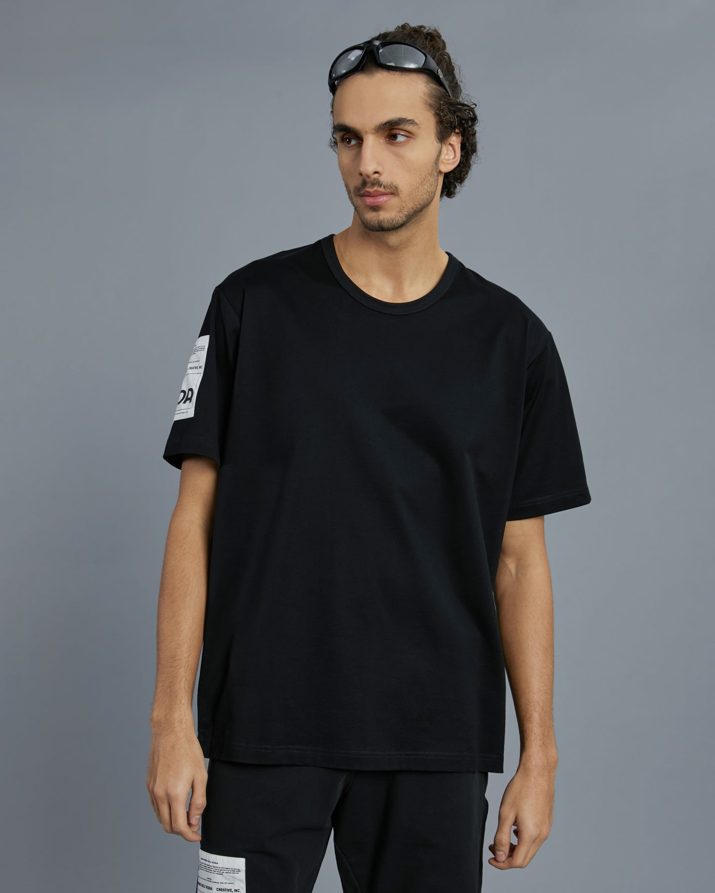 Patched Sleeve T-Shirt