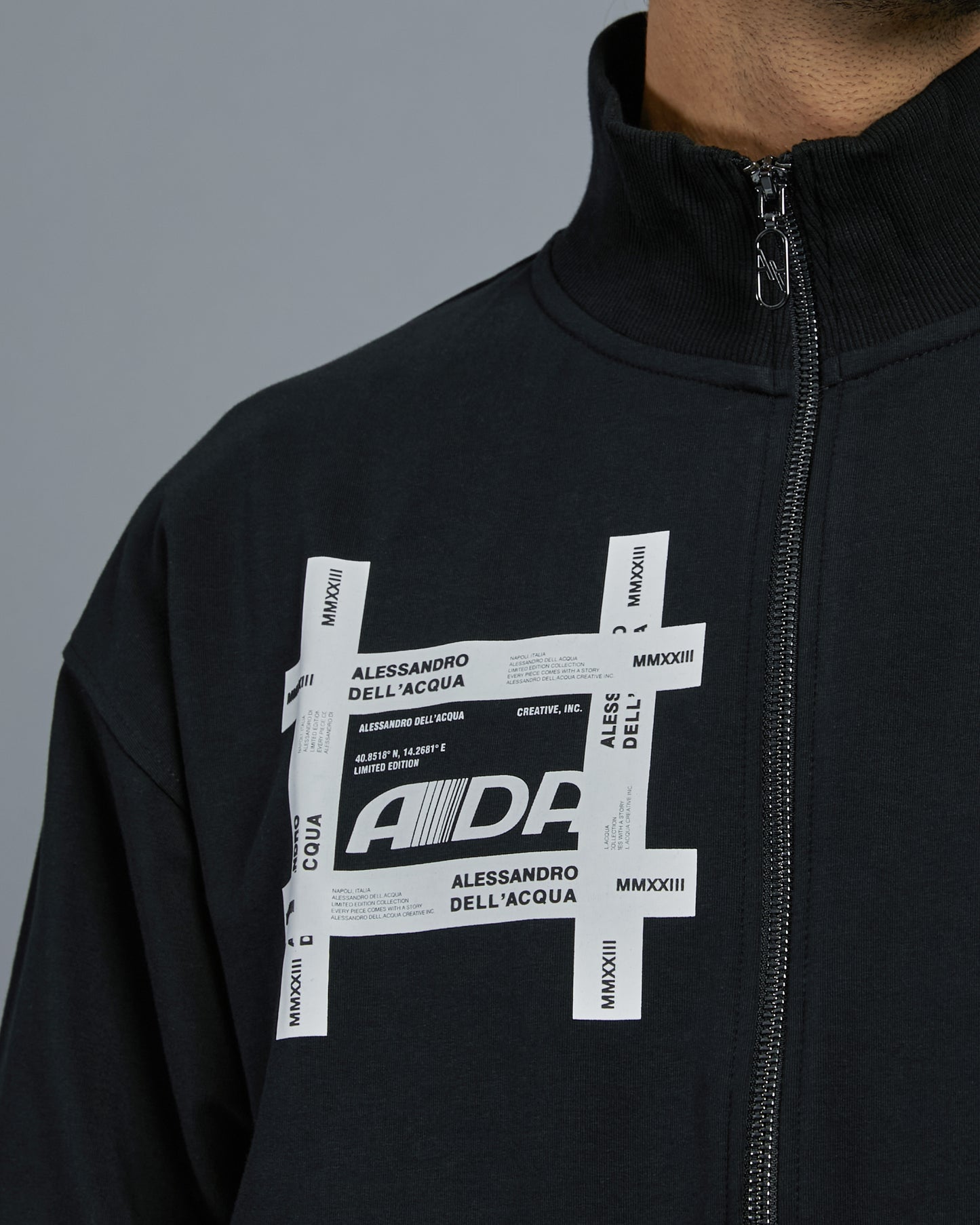 Typographical ADA Print Track Jacket