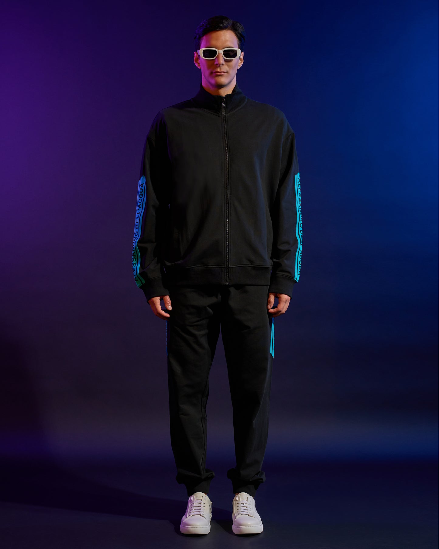 Contrasting ADA Print Track Jacket