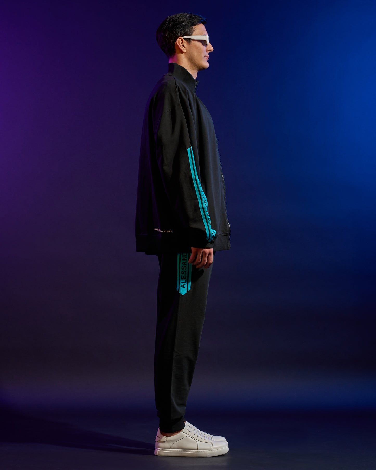 Contrasting ADA Print Track Jacket