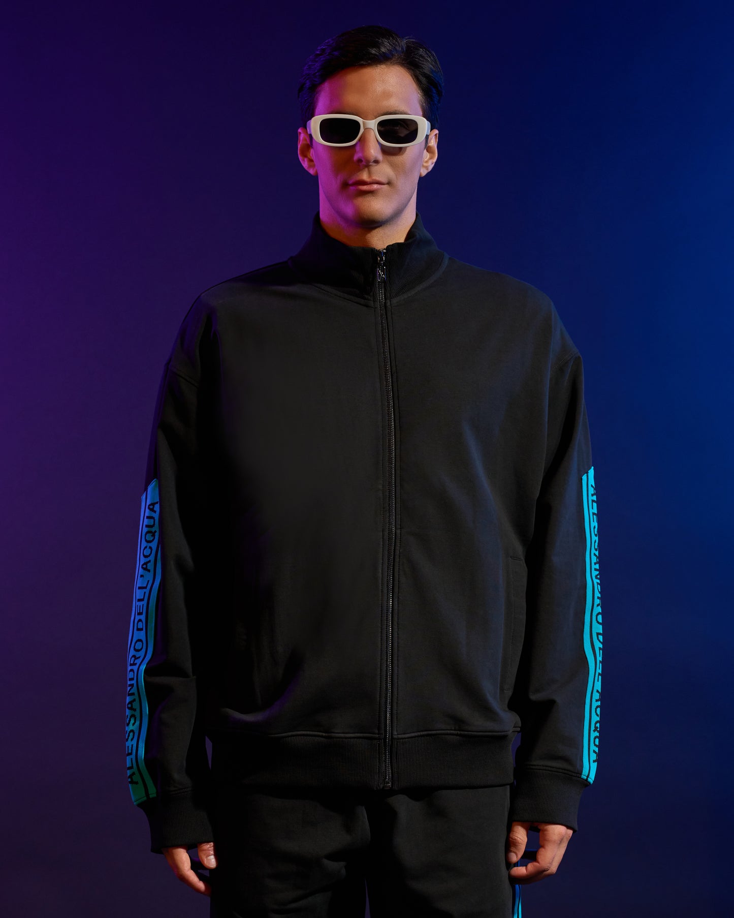 Contrasting ADA Print Track Jacket