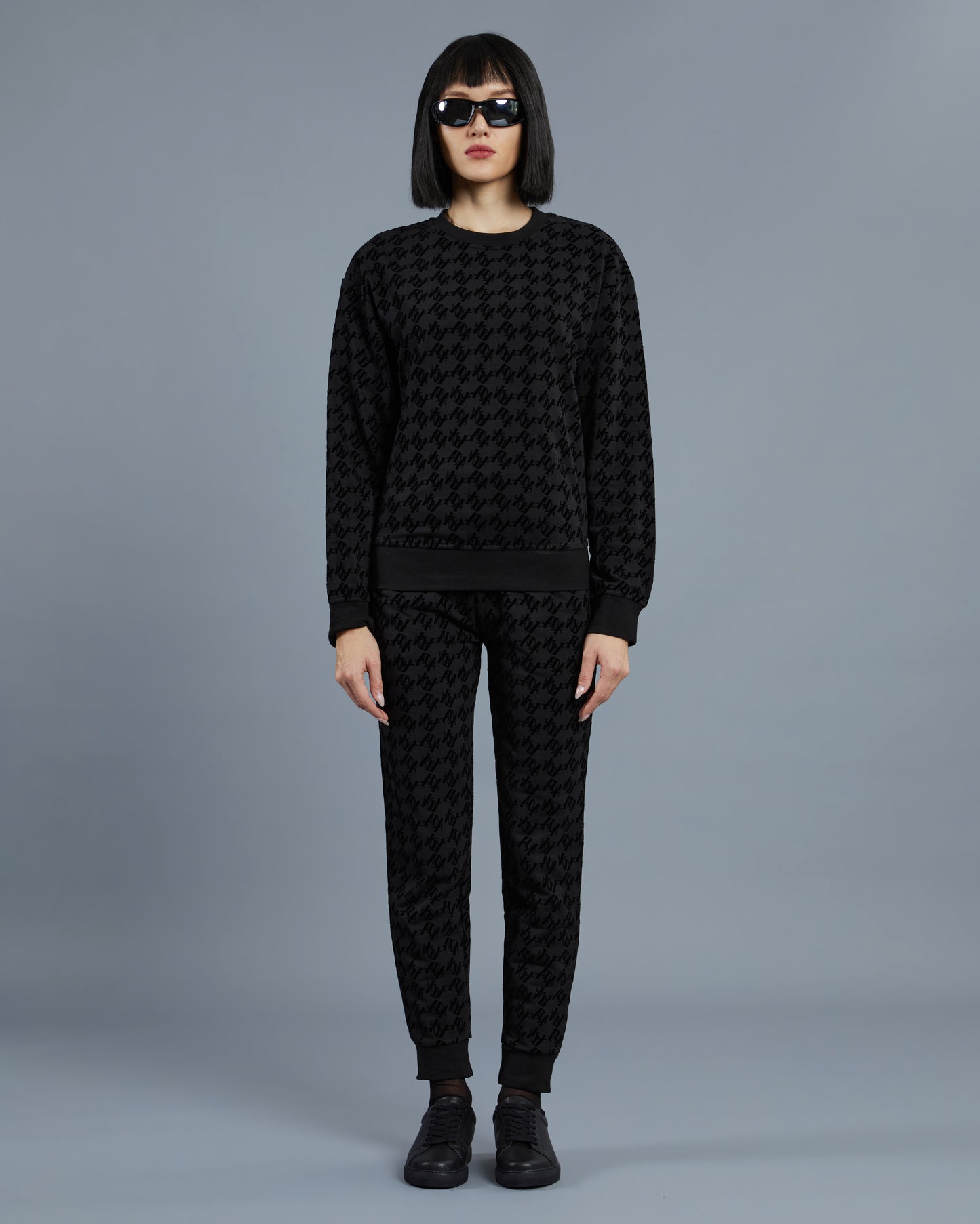 Flock Script Patterned Tracksuit Set