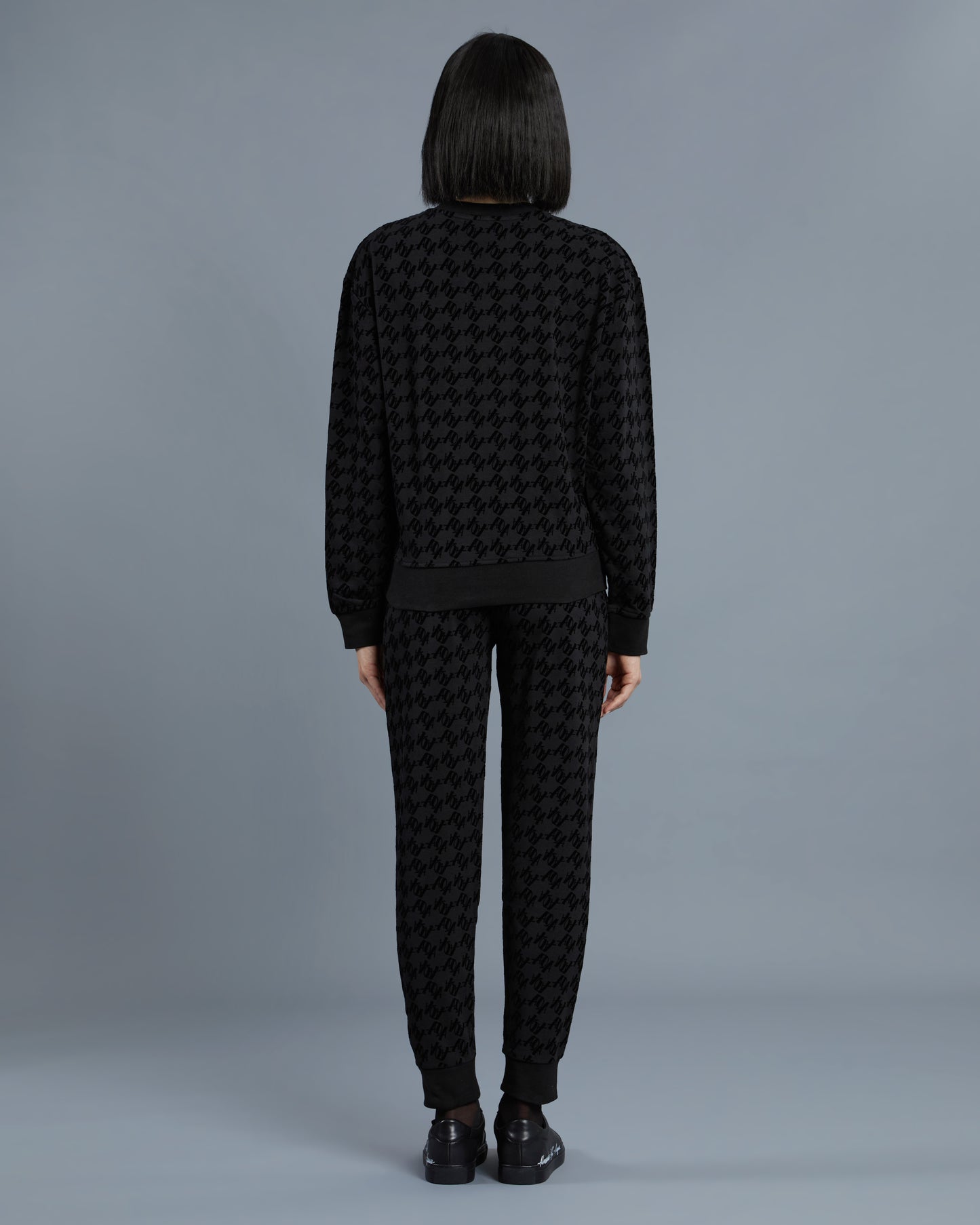 Flock Script Patterned Tracksuit Set