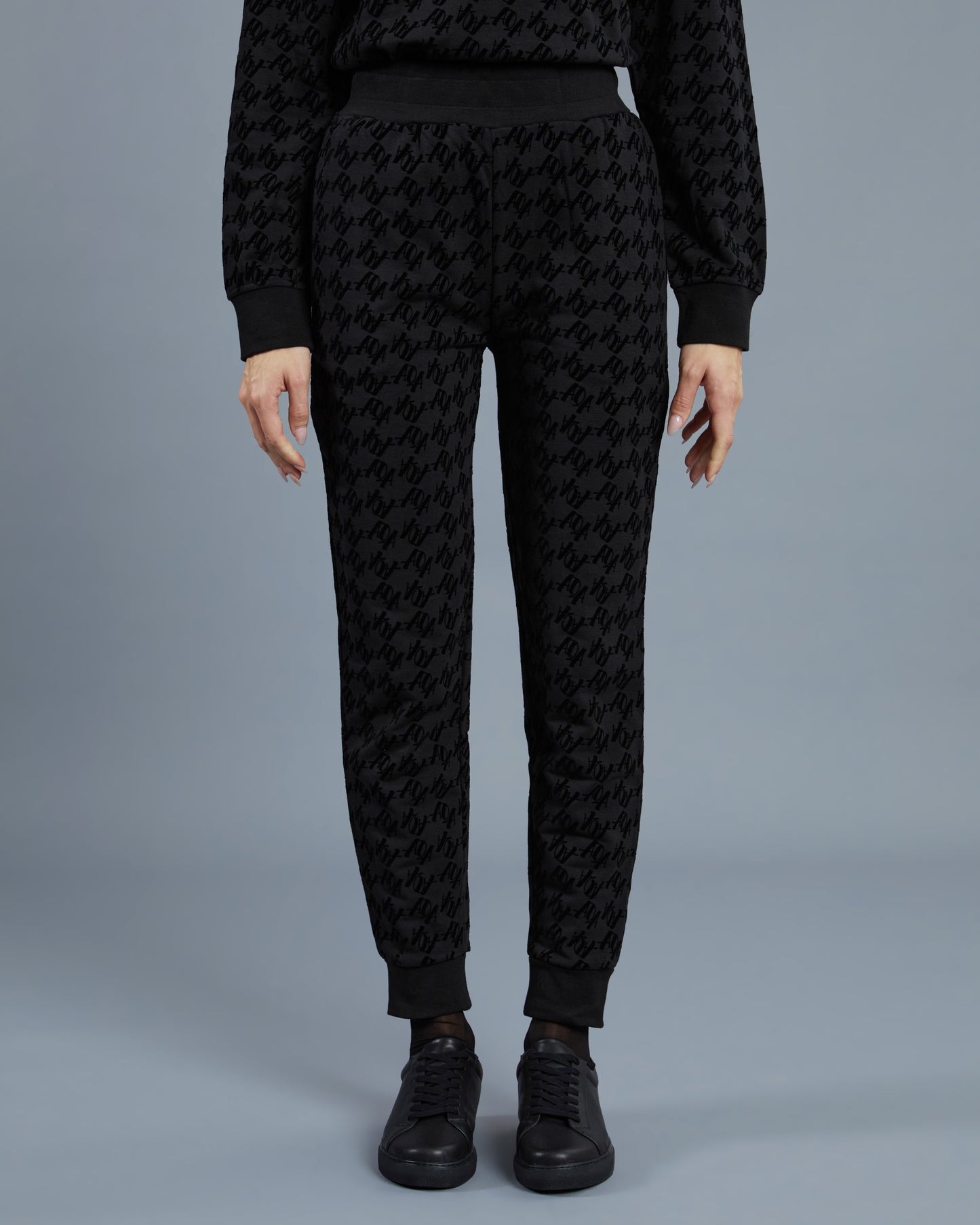 Flock Script Patterned Tracksuit Set
