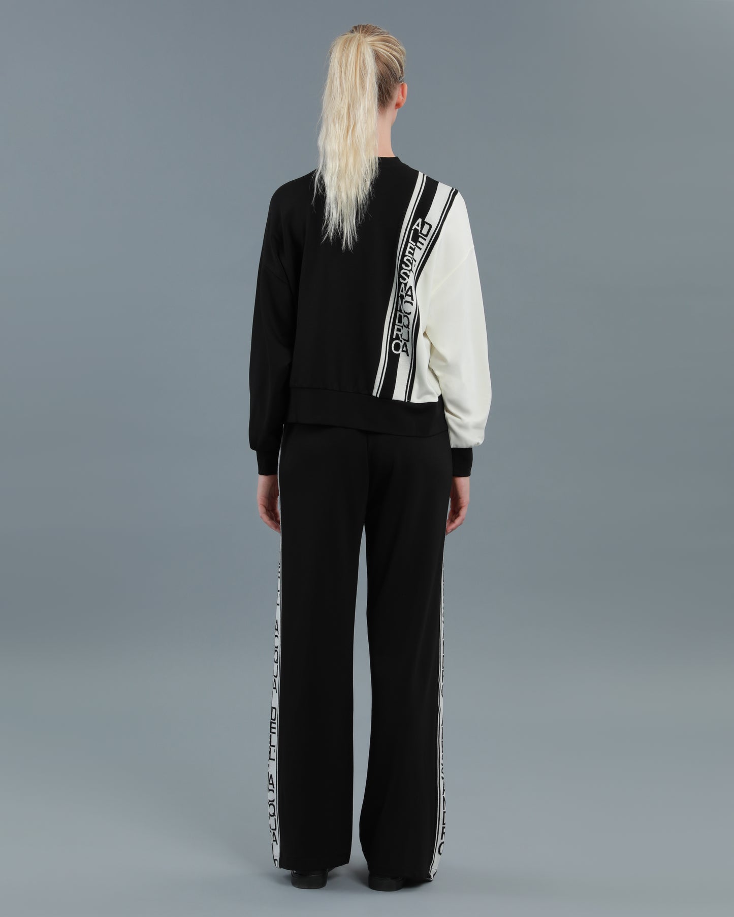 Two-tone Printed Tracksuit Set