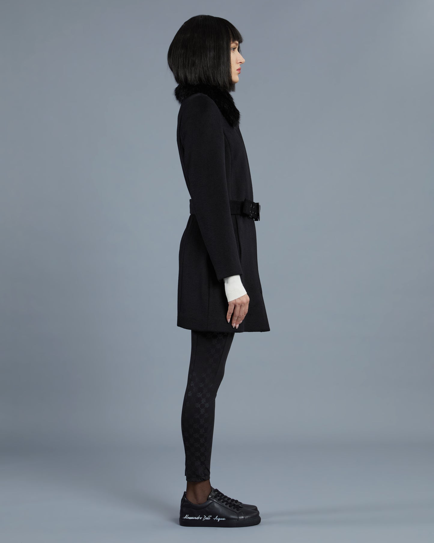 Faux Fur Belted Coat