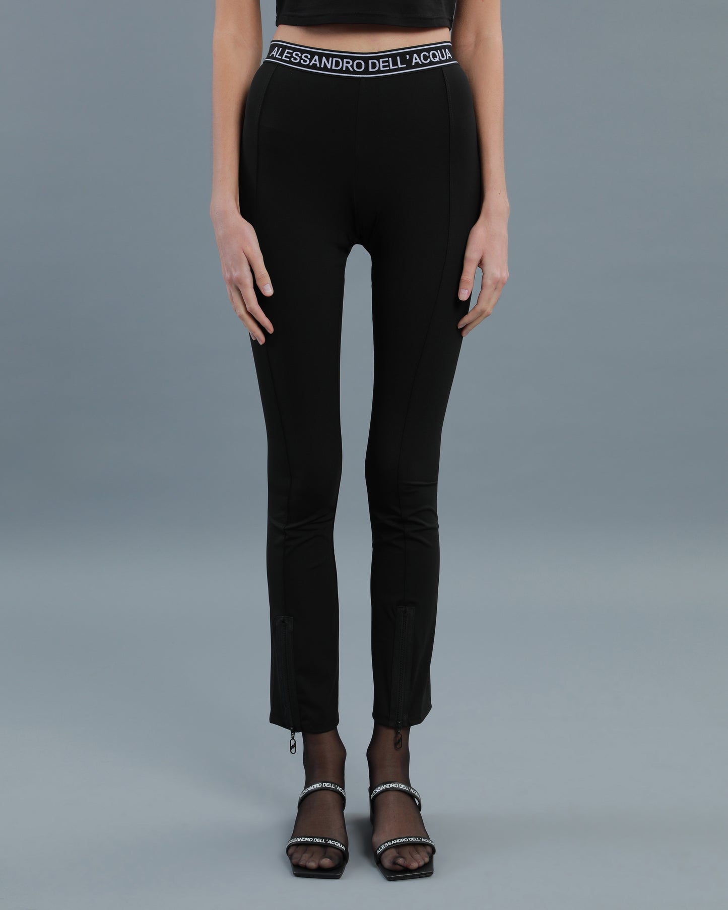 Logo Band Zipped Leggings