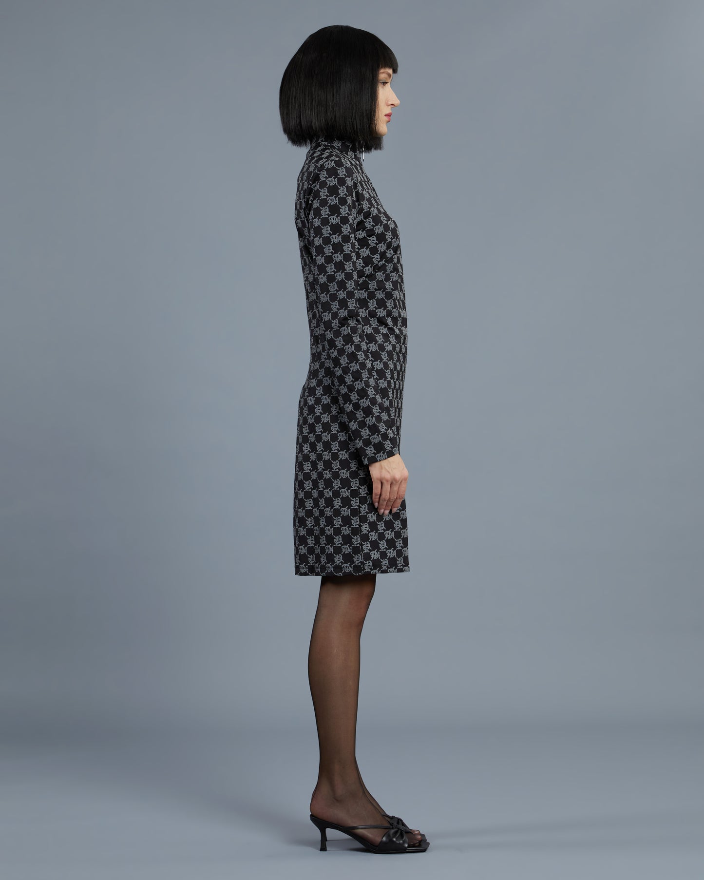 ADA Patterned Long Sleeve Dress