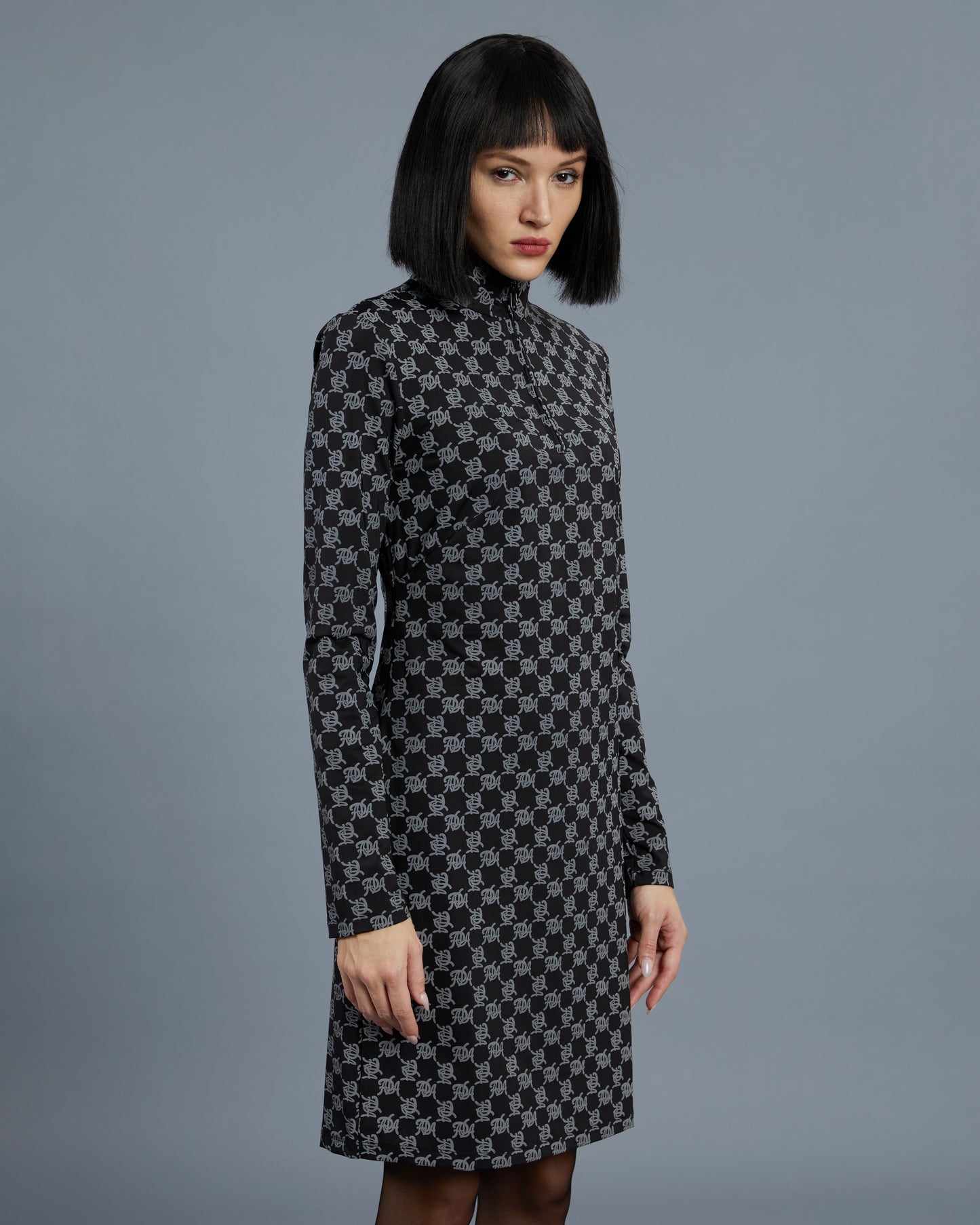 ADA Patterned Long Sleeve Dress