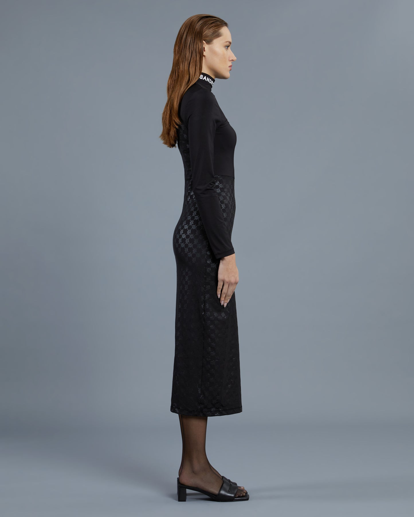 Illusion Effect Midi Dress