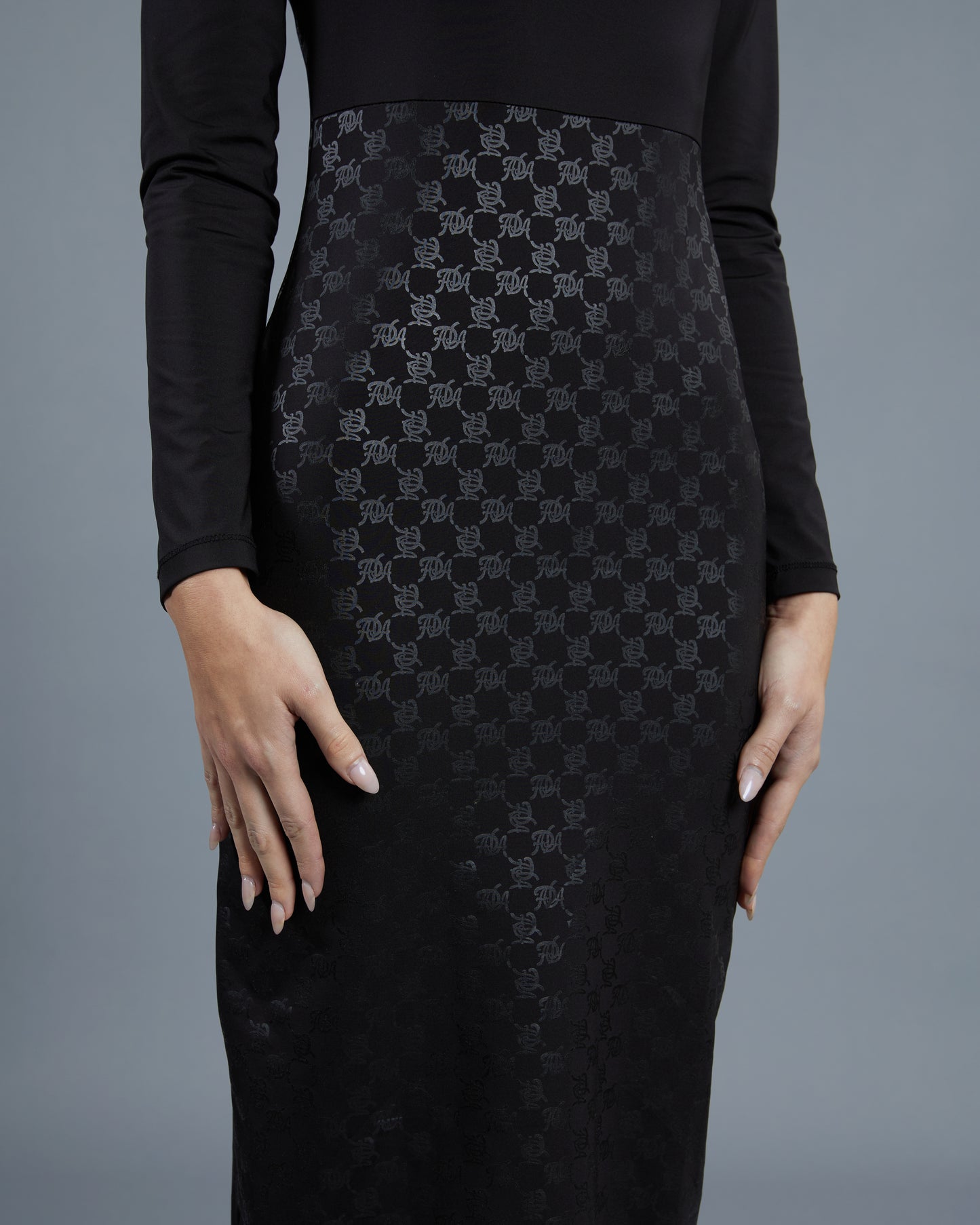 Illusion Effect Midi Dress