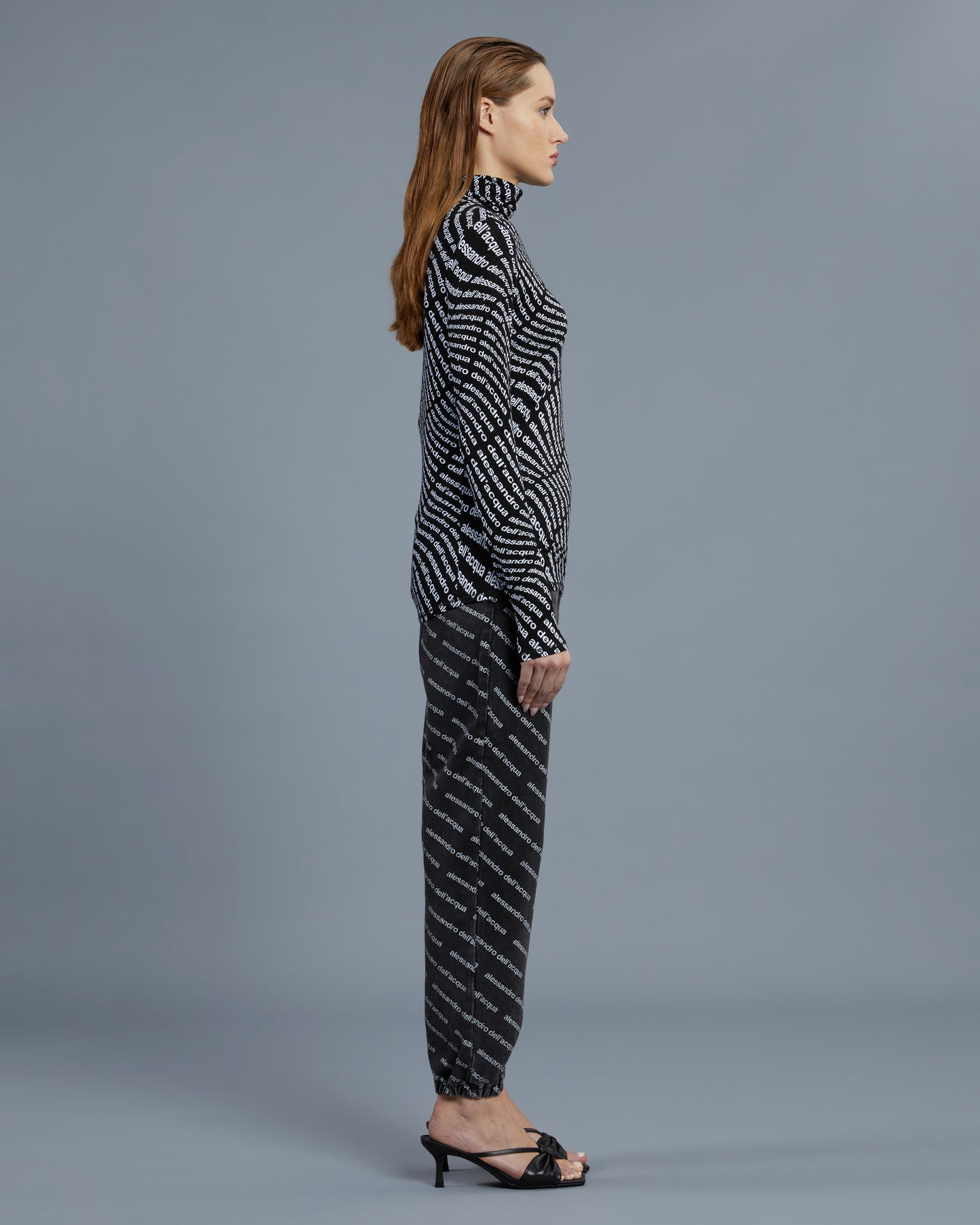 All-Over Brand Print Top