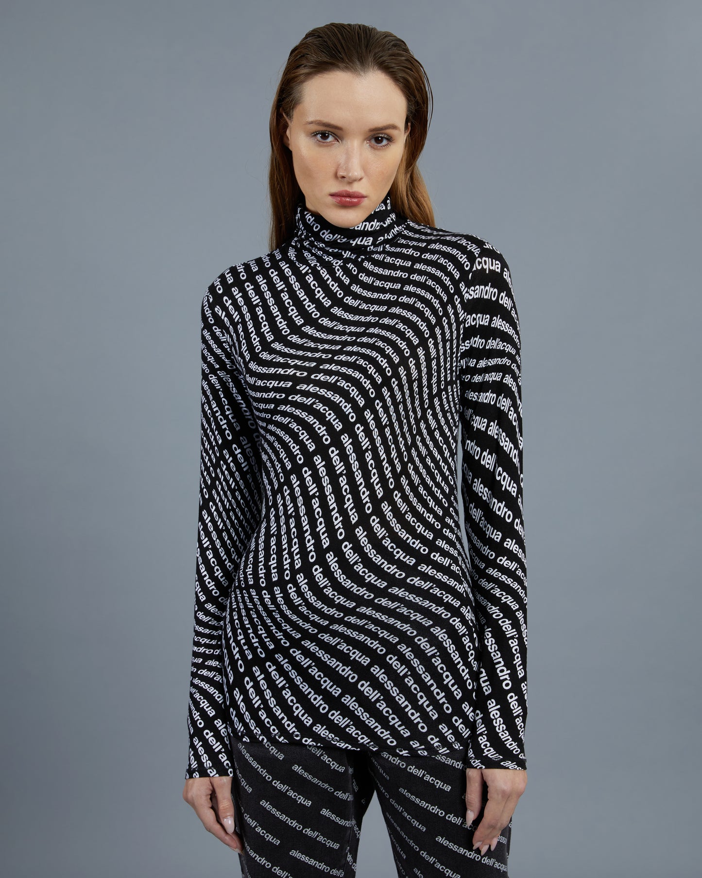 All-Over Brand Print Top