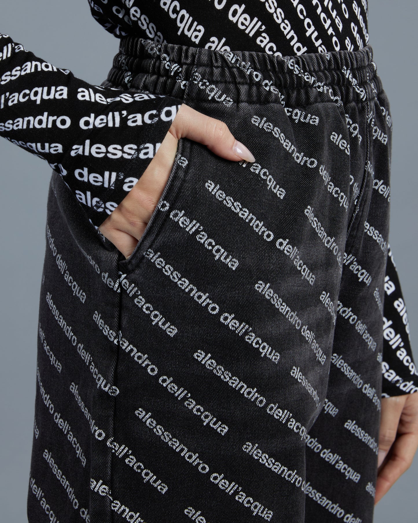 All-Over Printed Jogger Jeans