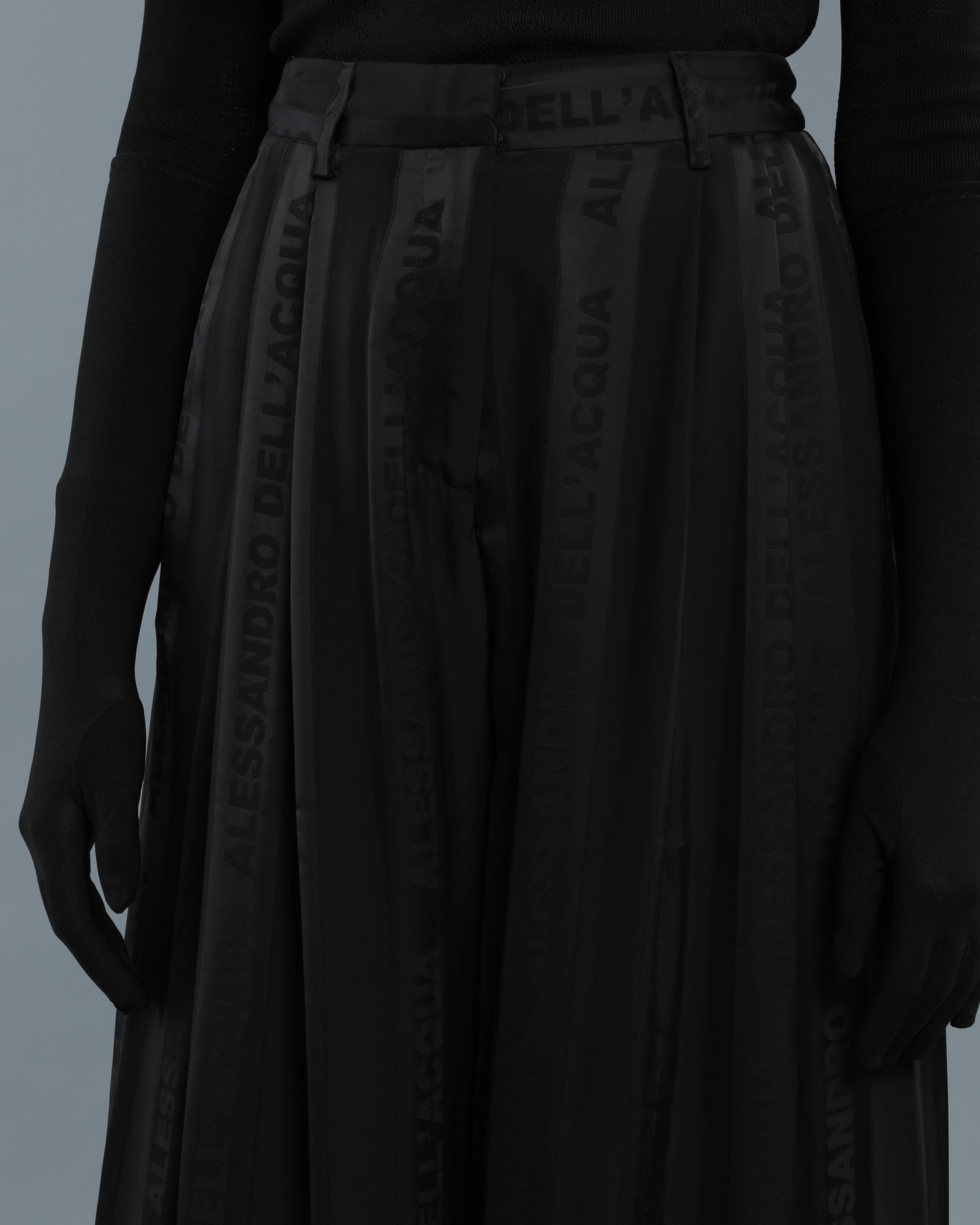 Wide Leg Jacquard Pants