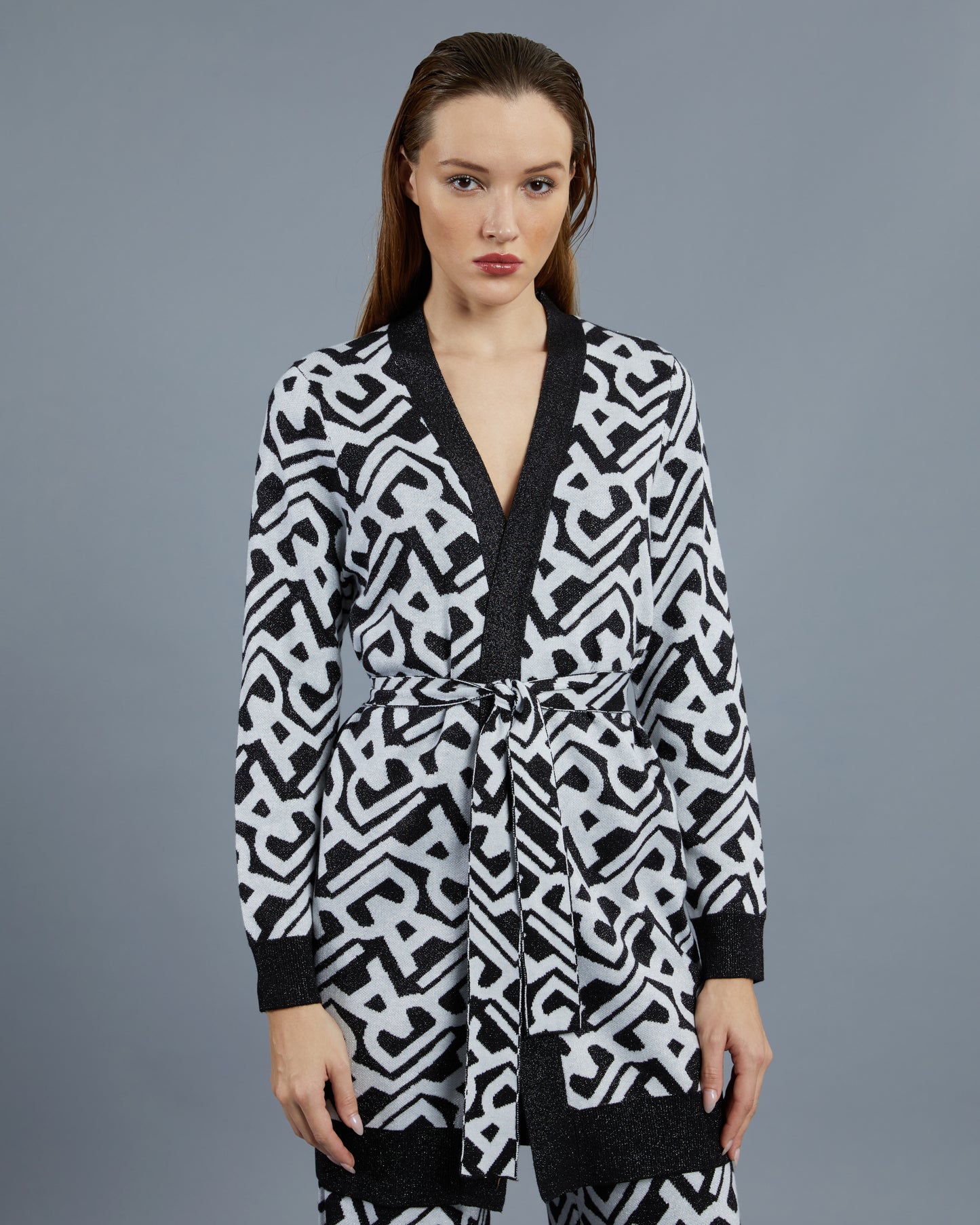 Metallic Patterned Cardigan