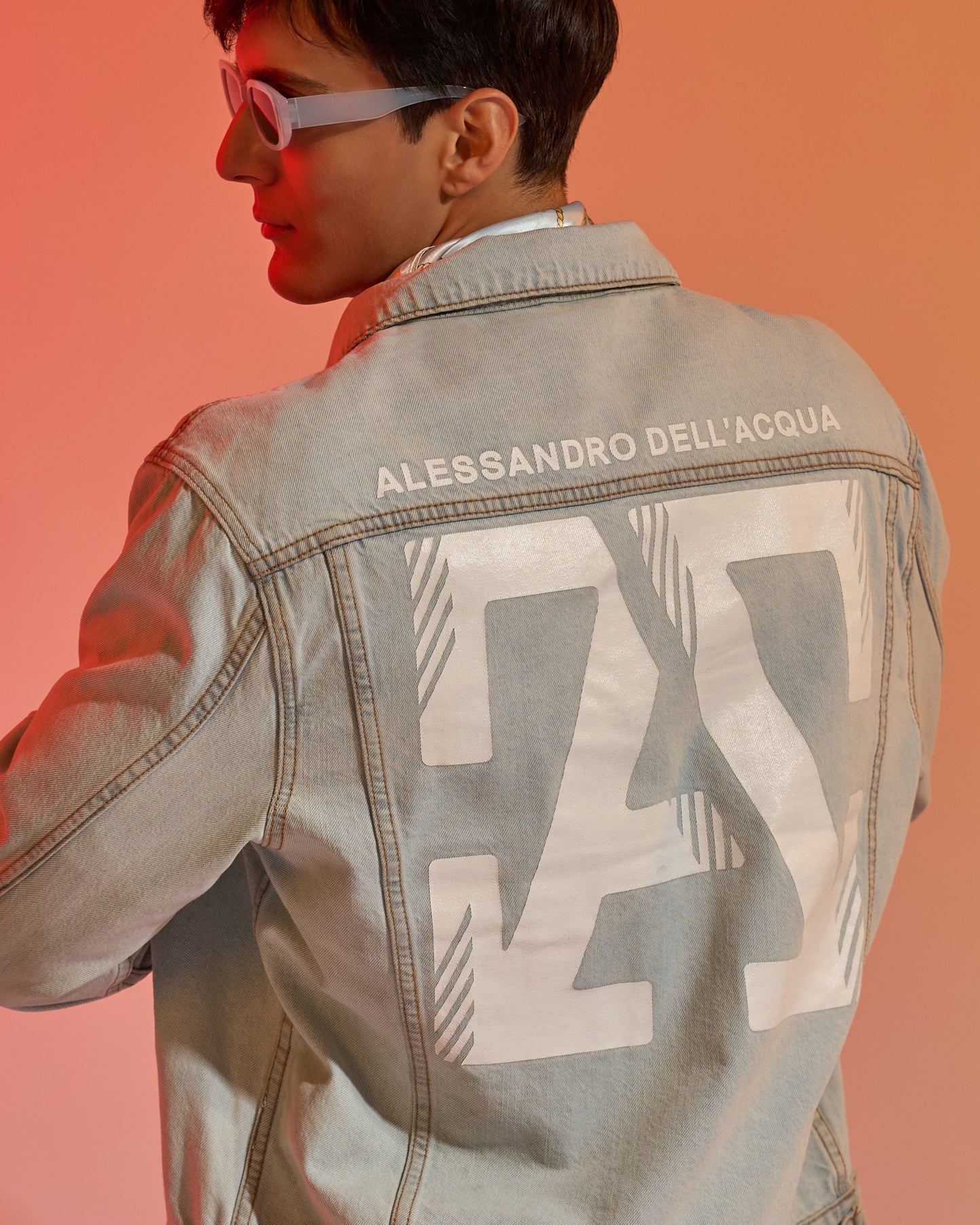 ADA Logo Light Washed Denim Jacket