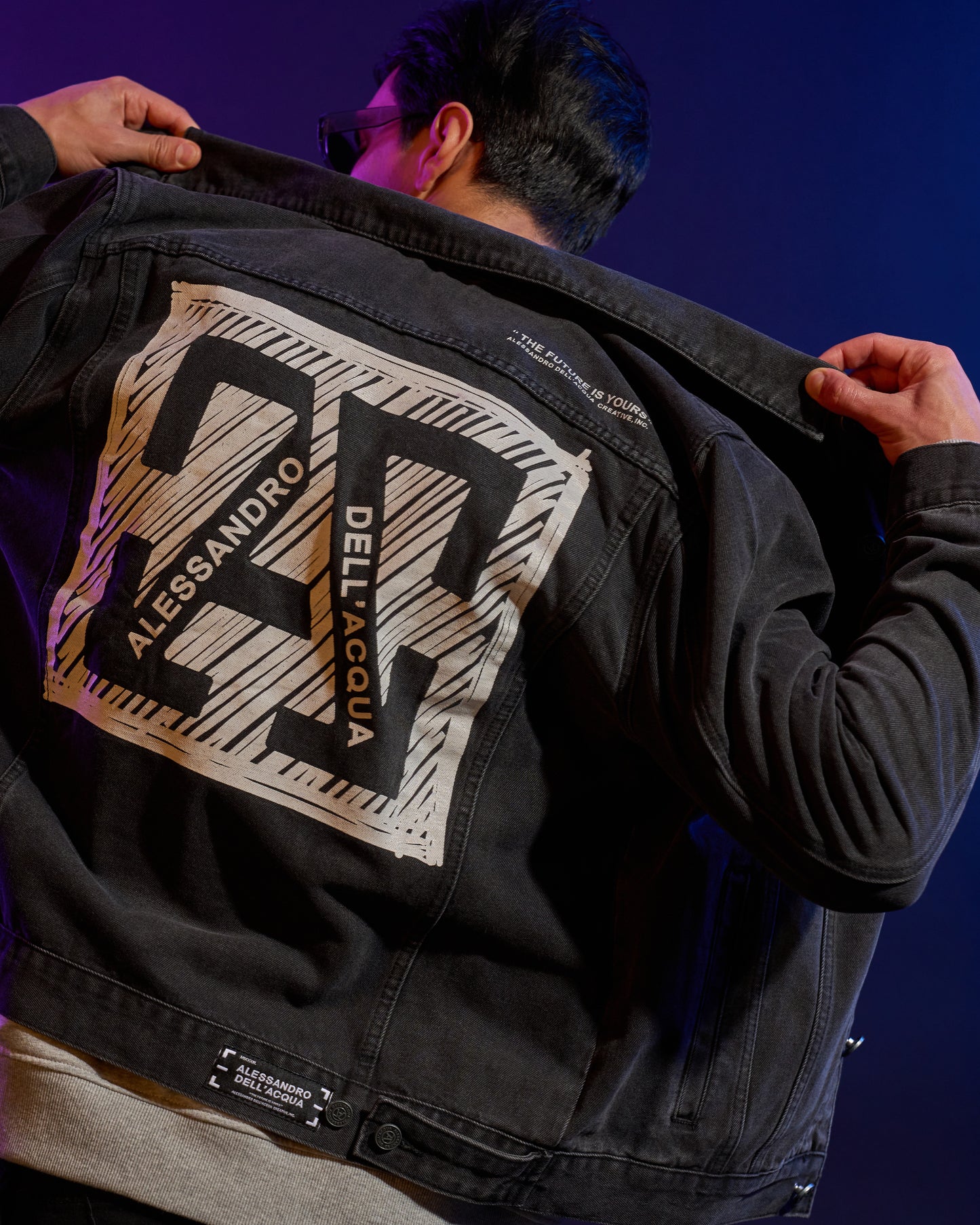 ADA Logo Subtle Washed Denim Jacket