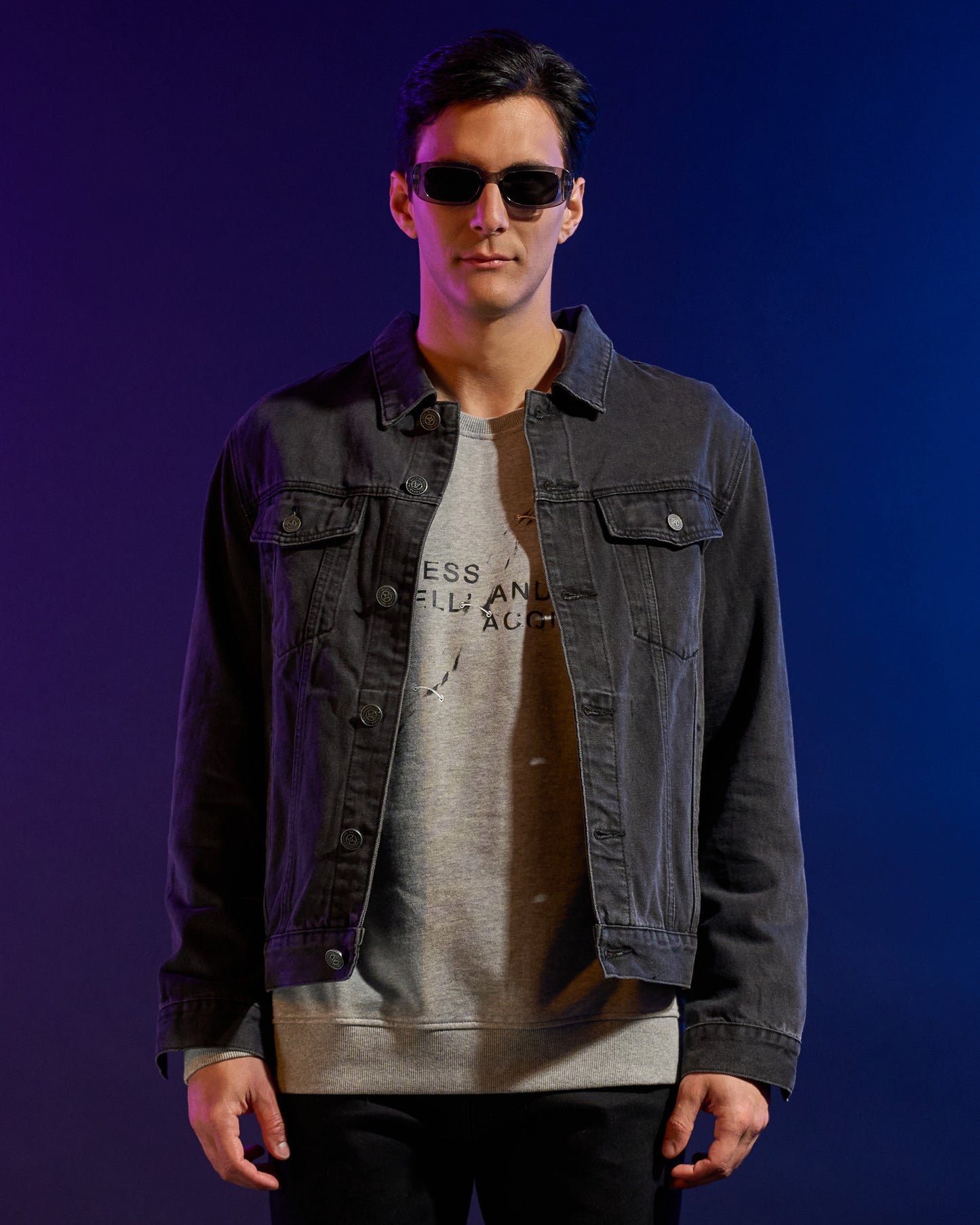 ADA Logo Subtle Washed Denim Jacket