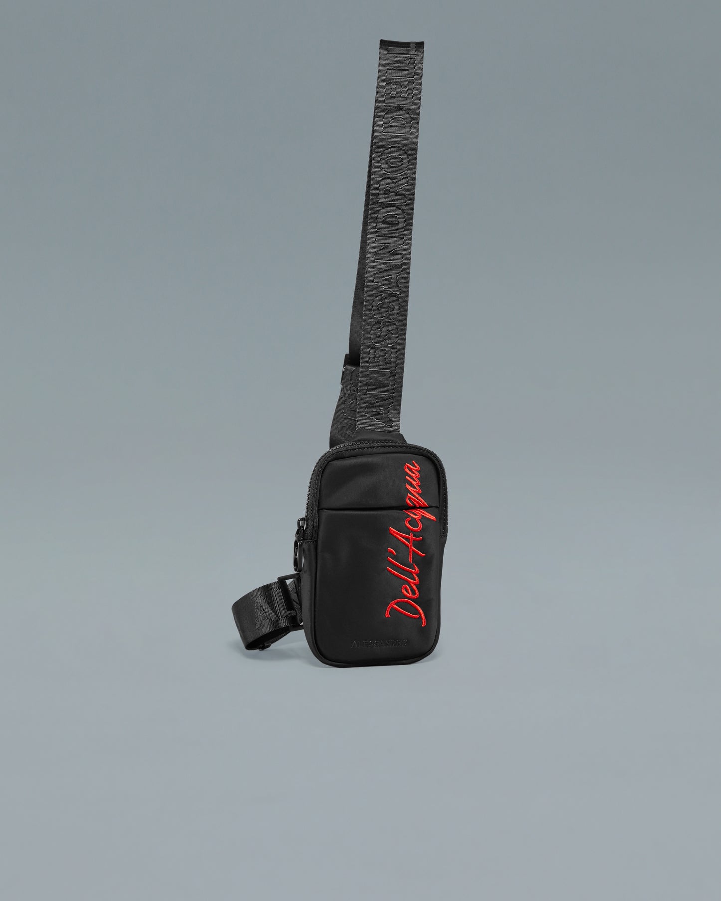 Contrasting Embroidered Crossbody Bag