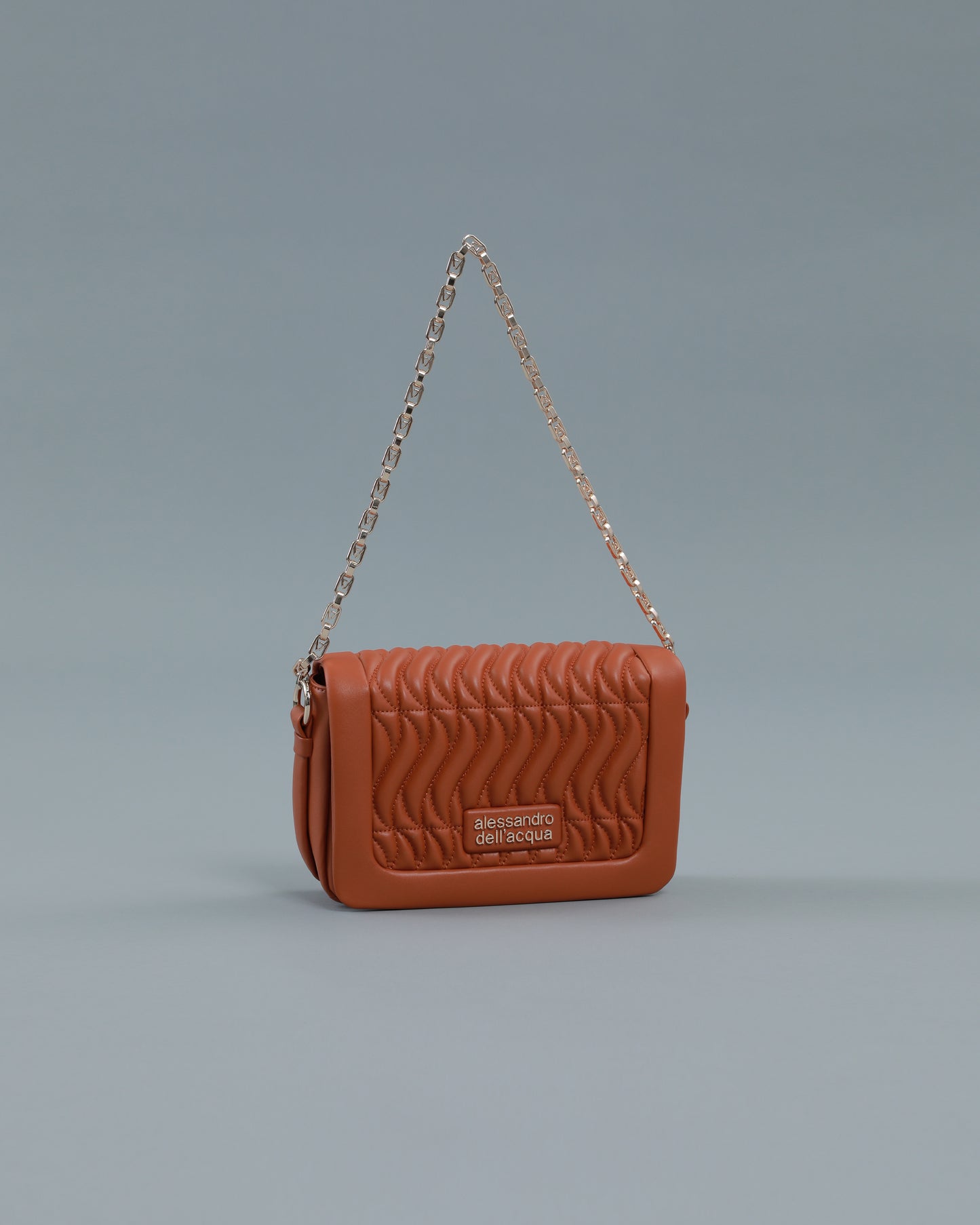 Mini Matelassé Crossbody Bag in Camel