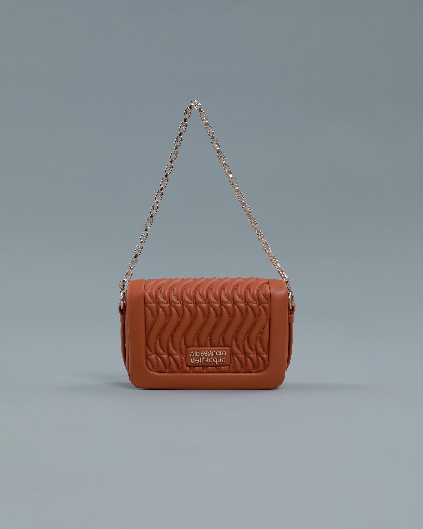 Mini Matelassé Crossbody Bag in Camel