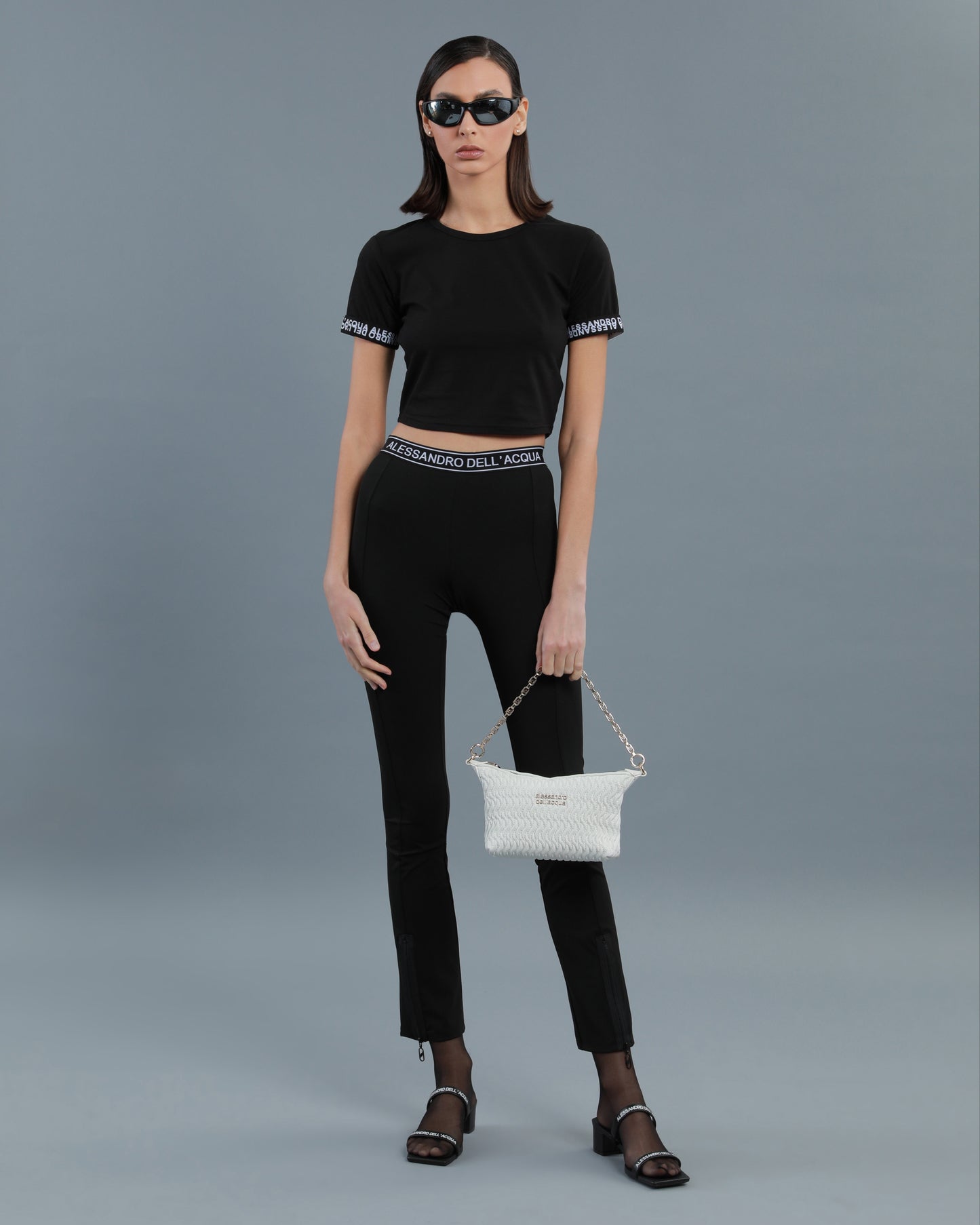 Logo Band Zipped Leggings