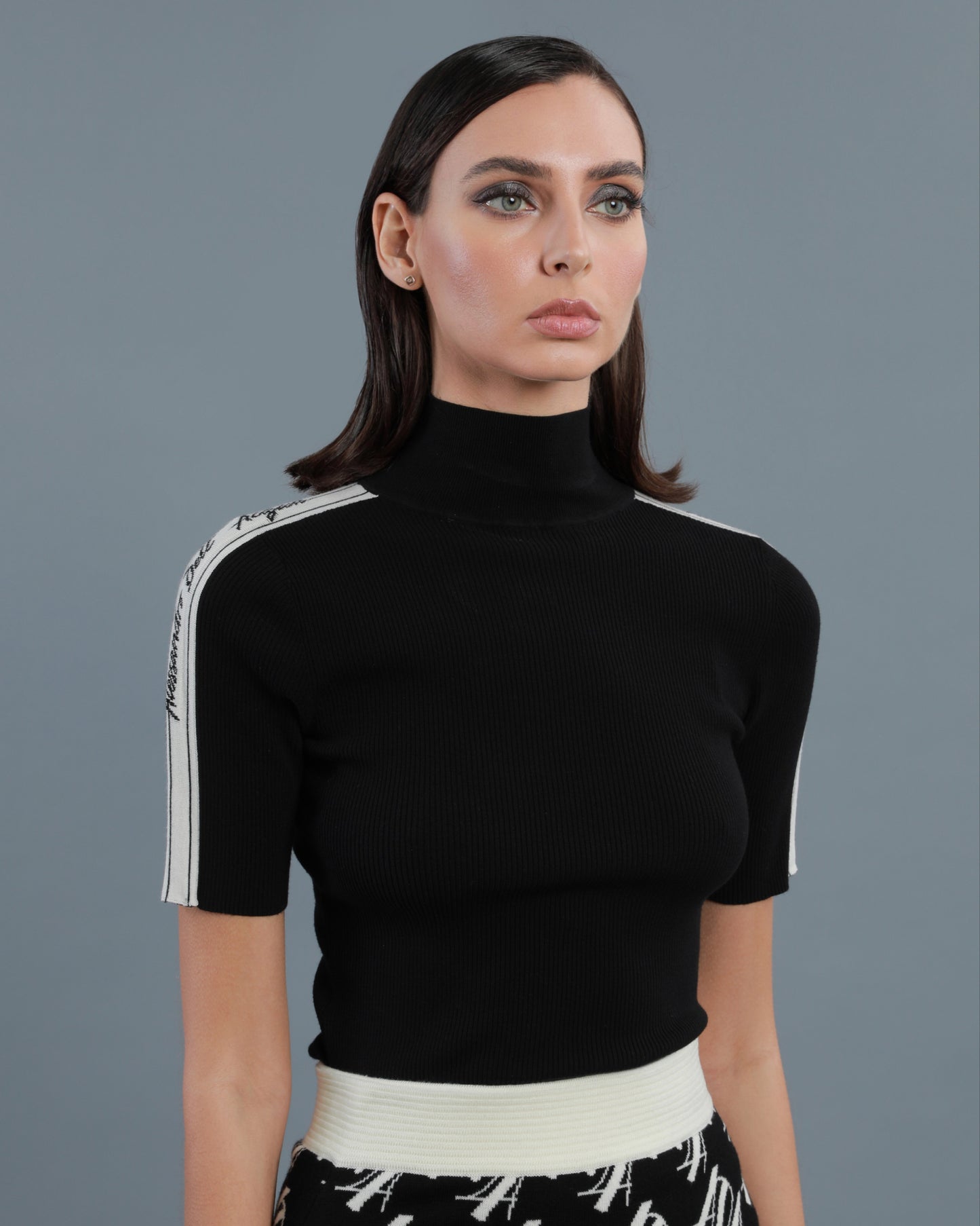 Knitted Turtle Neck Top