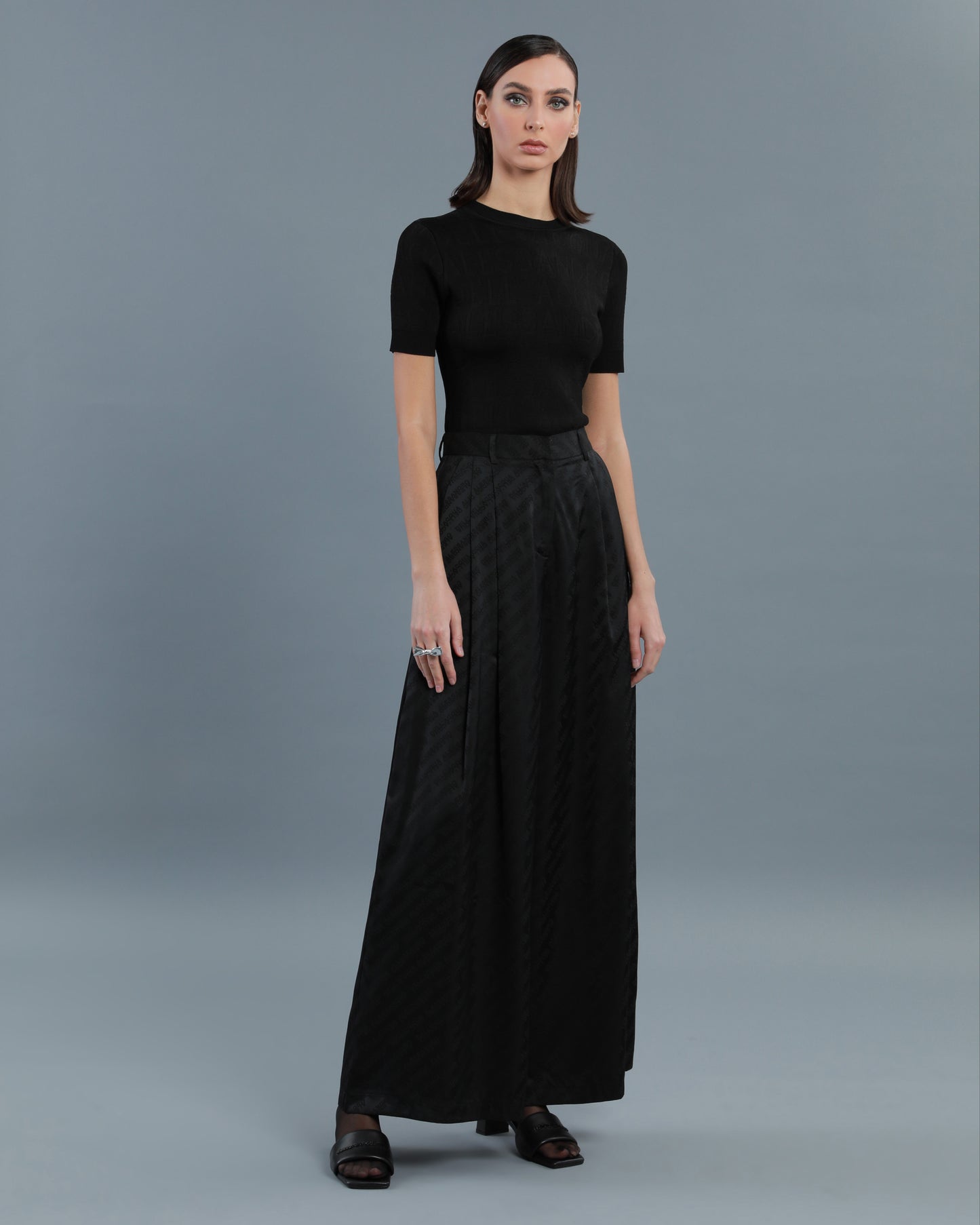 Jacquard-Knit Top
