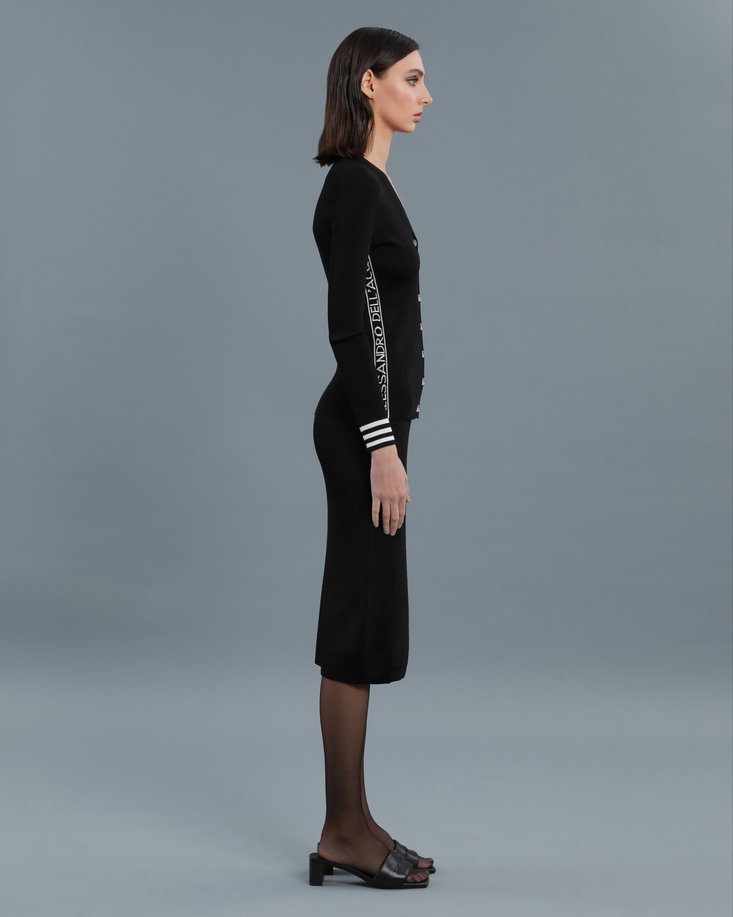 Logo Tape Cardigan