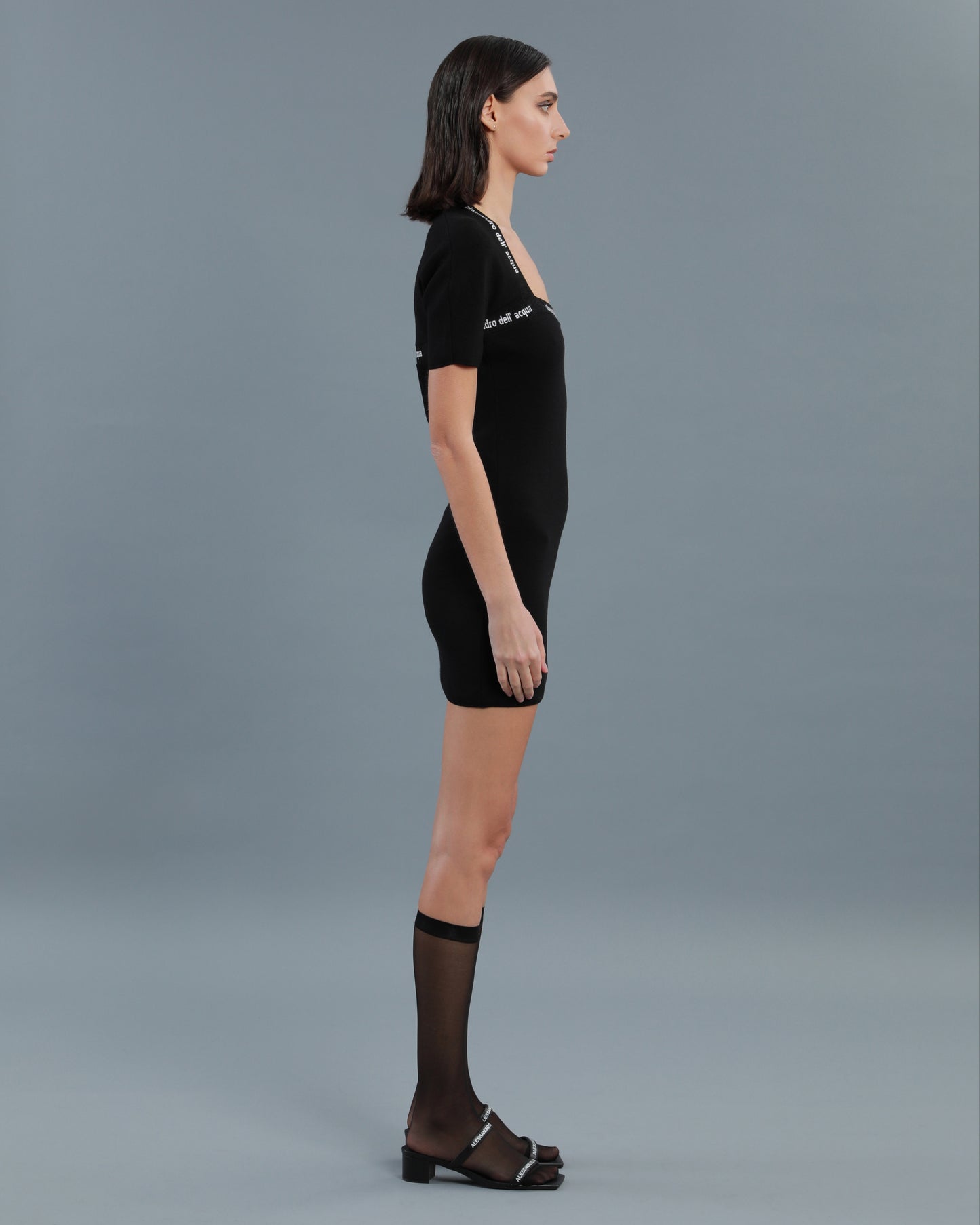 Ribbed-Knit Mini Dress