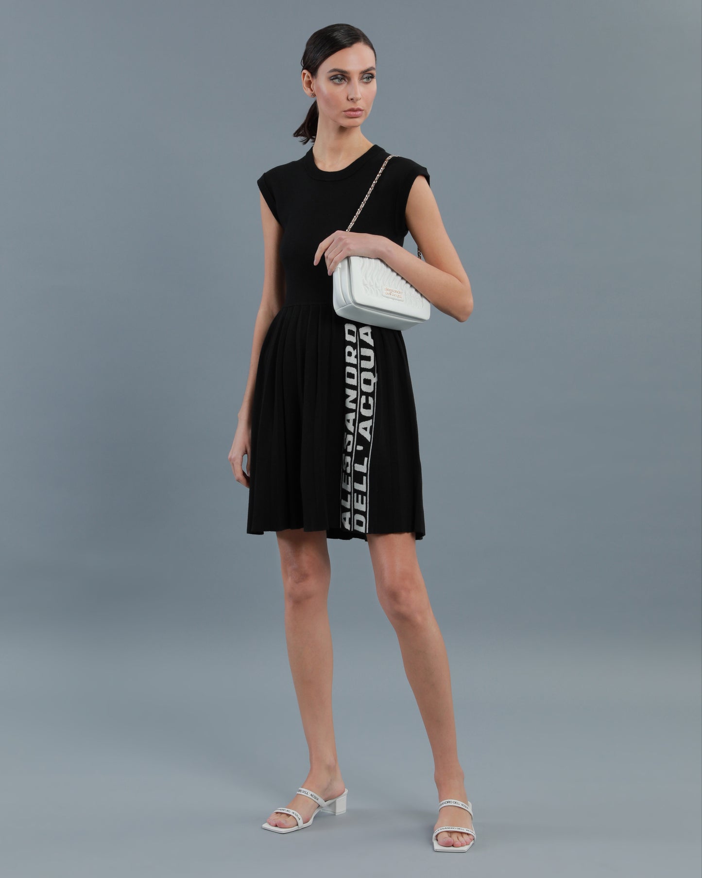 Logo Tape Knitted Dress