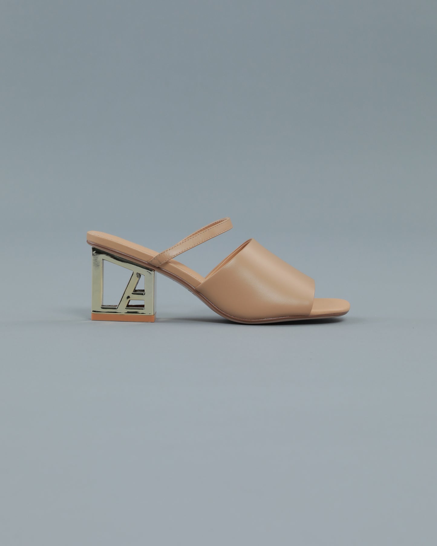 Logo Heeled Mule