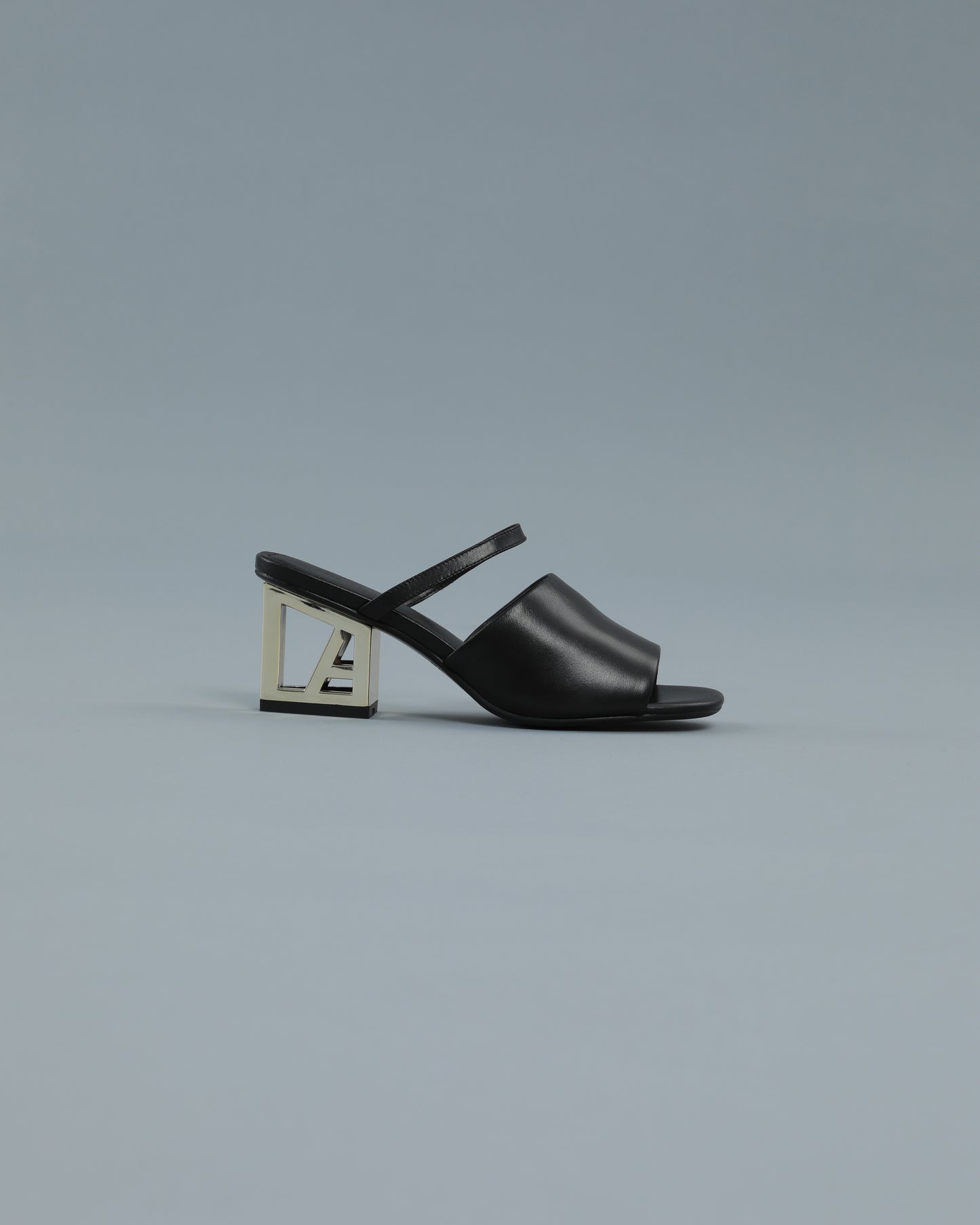 Logo Heeled Mule