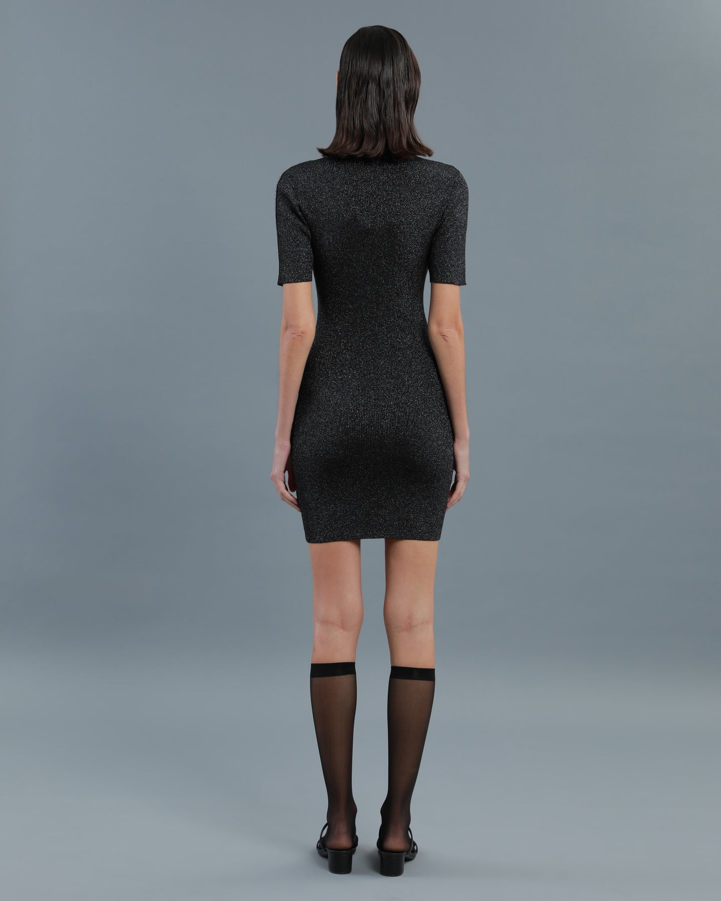 Lurex Blend Scoop Neck Dress