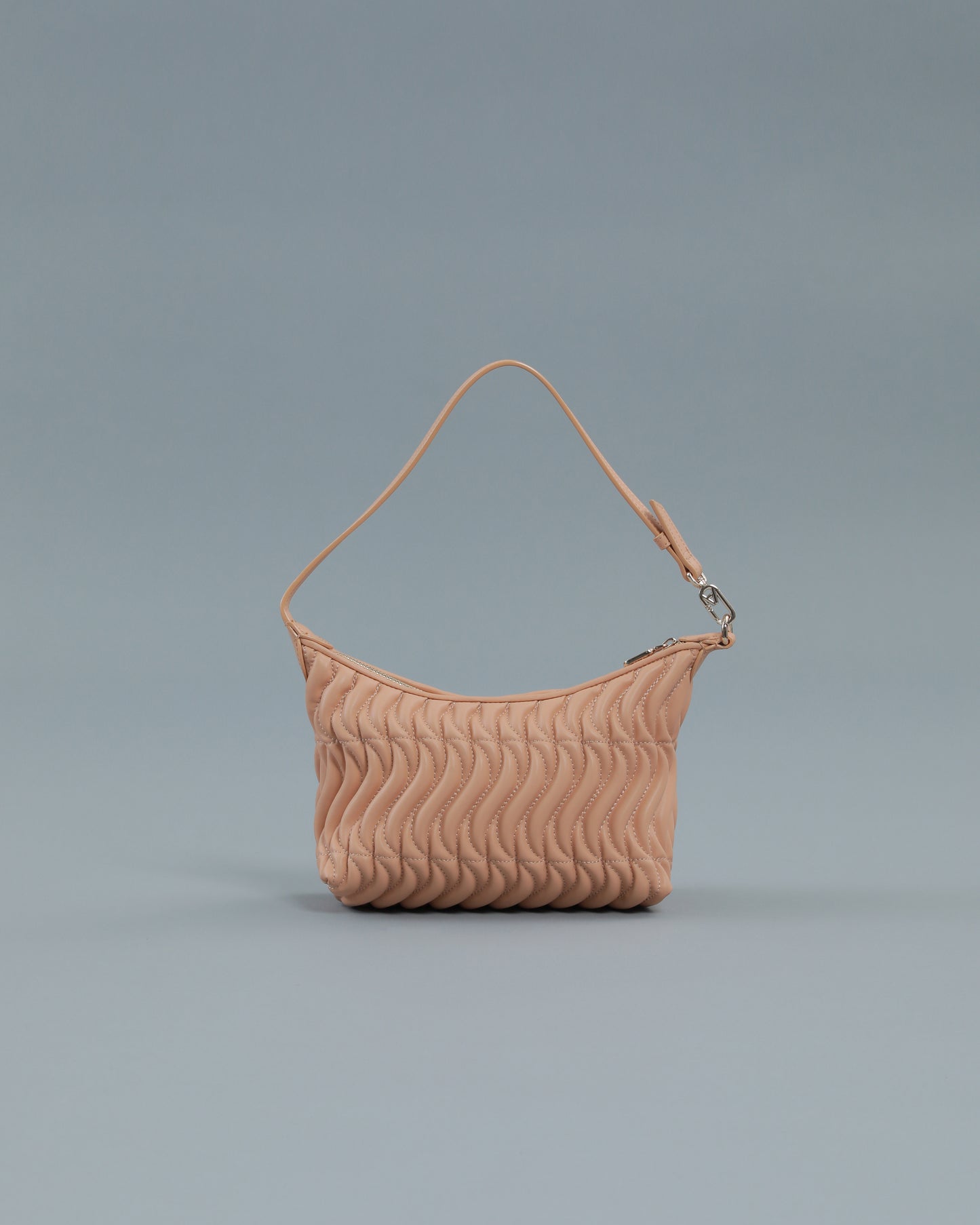 Quilted Shoulder Bag in Beige