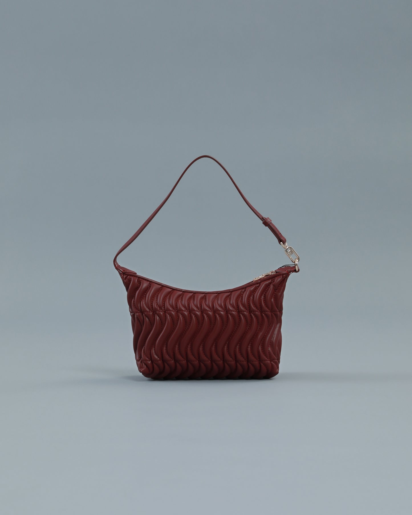 Quilted Shoulder Bag in Maroon