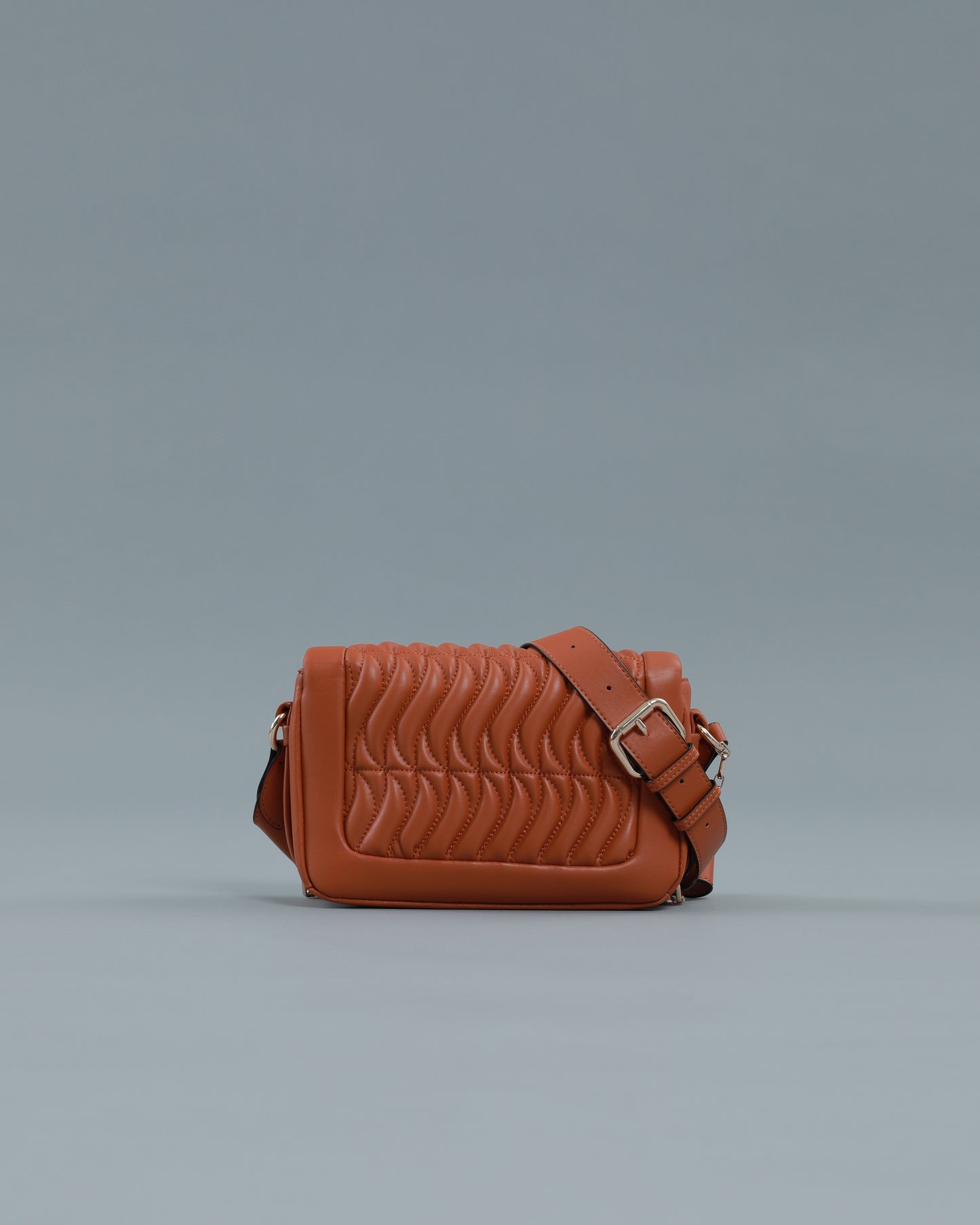 Mini Matelassé Crossbody Bag in Camel