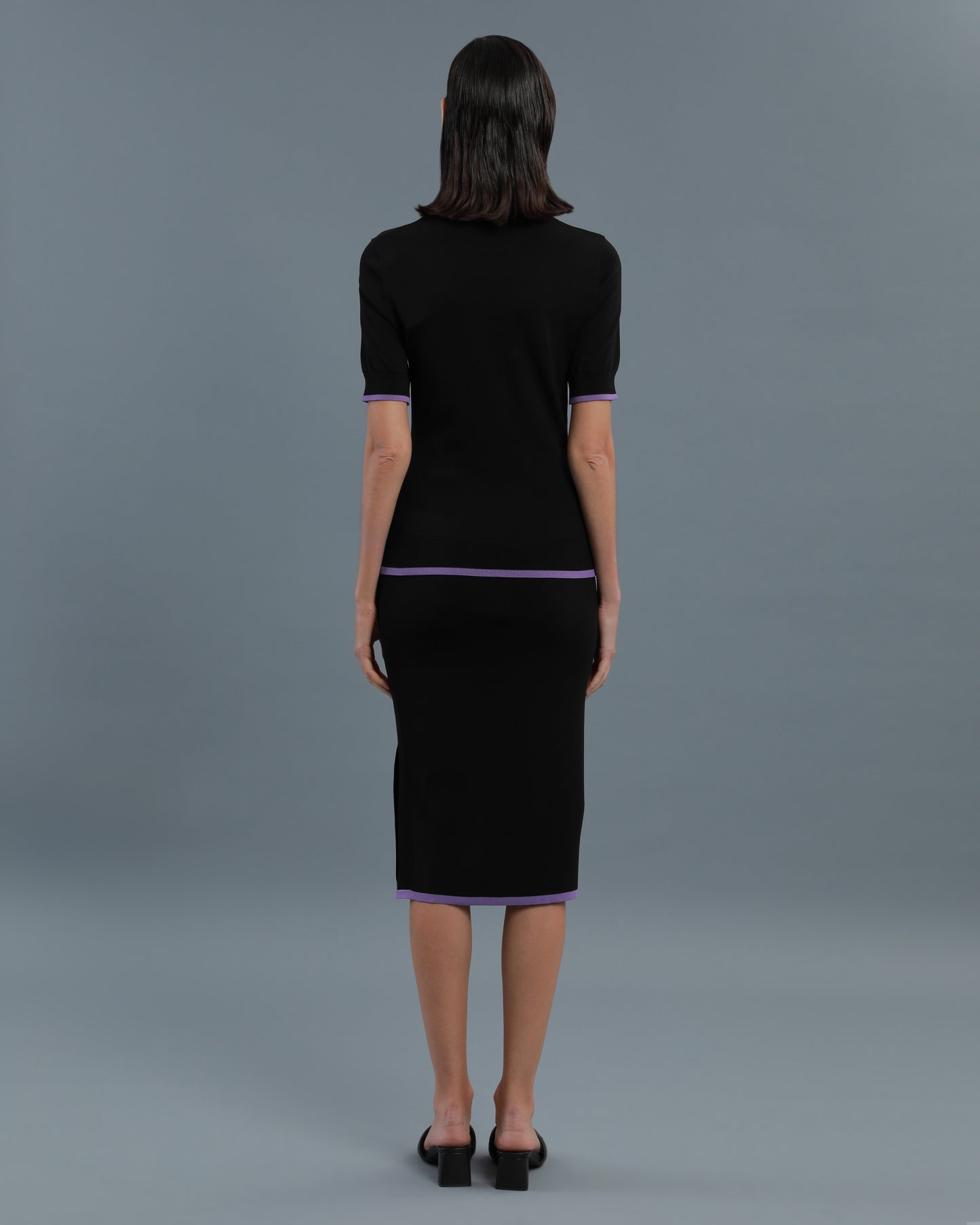 Contrast Tipping Cut-Out Top