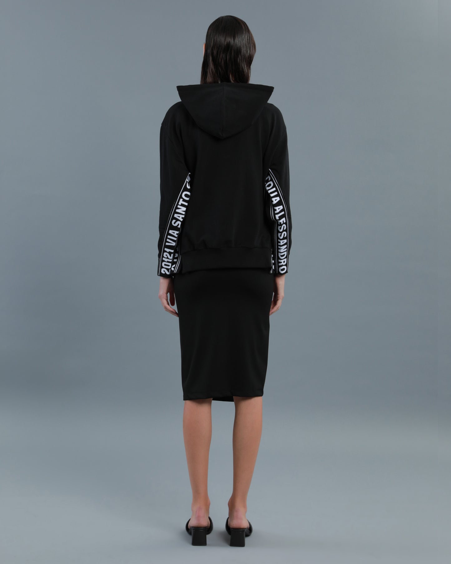 Jacquard Logo Tape Hoodie