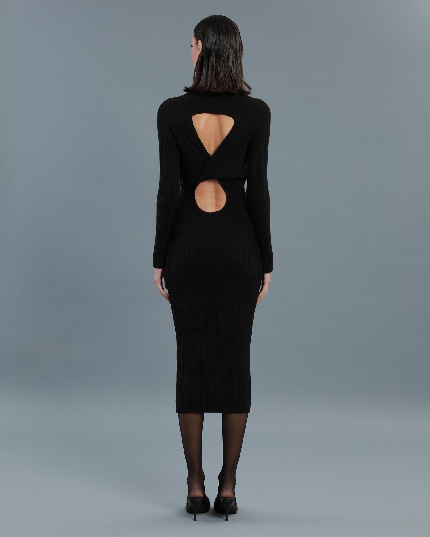 Cut-Out Knitted Dress