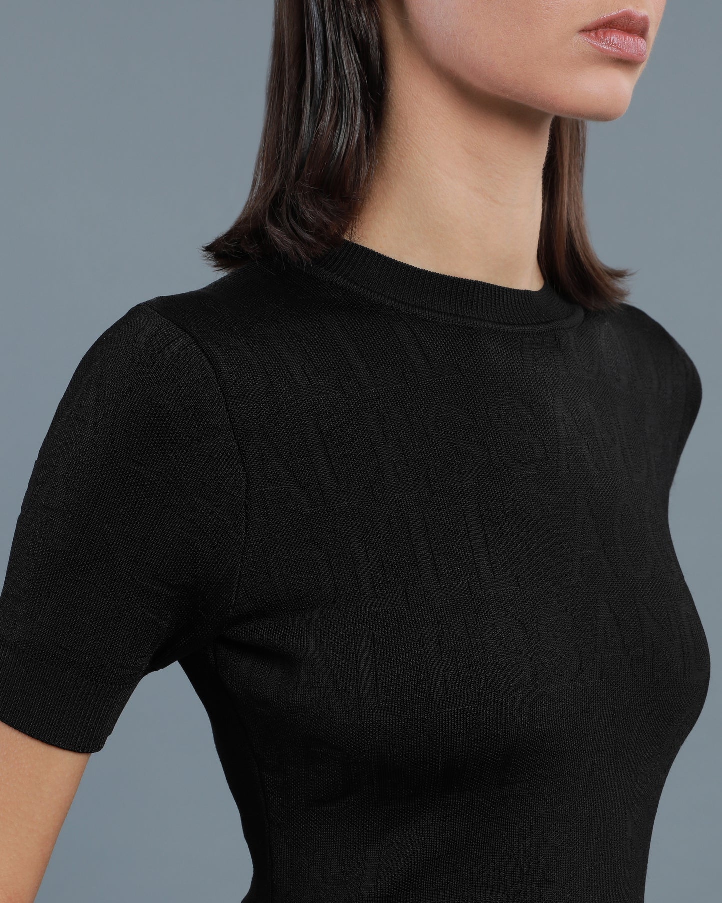 Jacquard-Knit Top