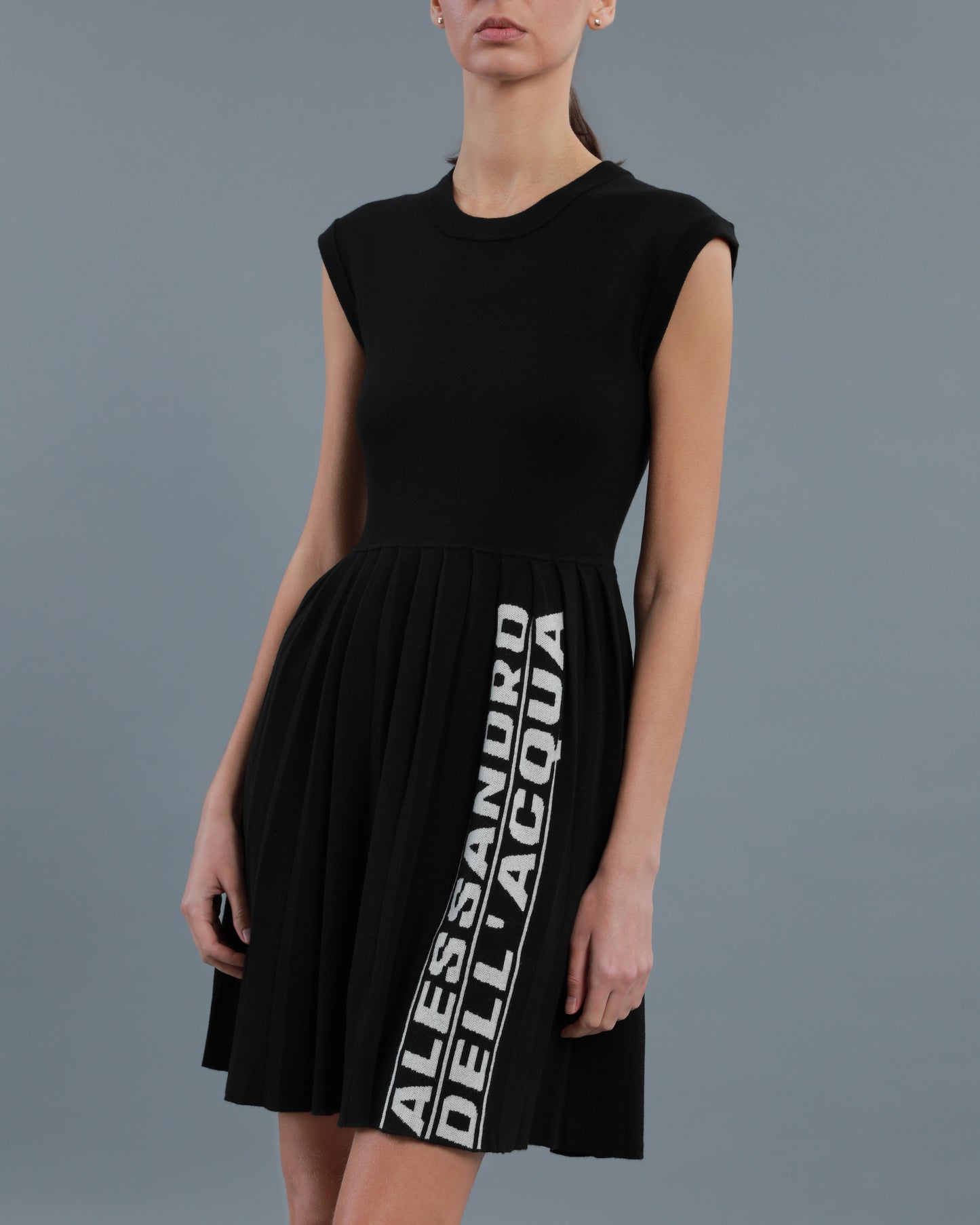 Logo Tape Knitted Dress