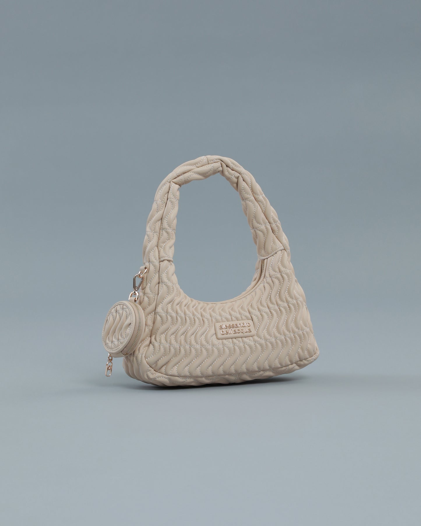 Matelassé Shoulder Bag in Green