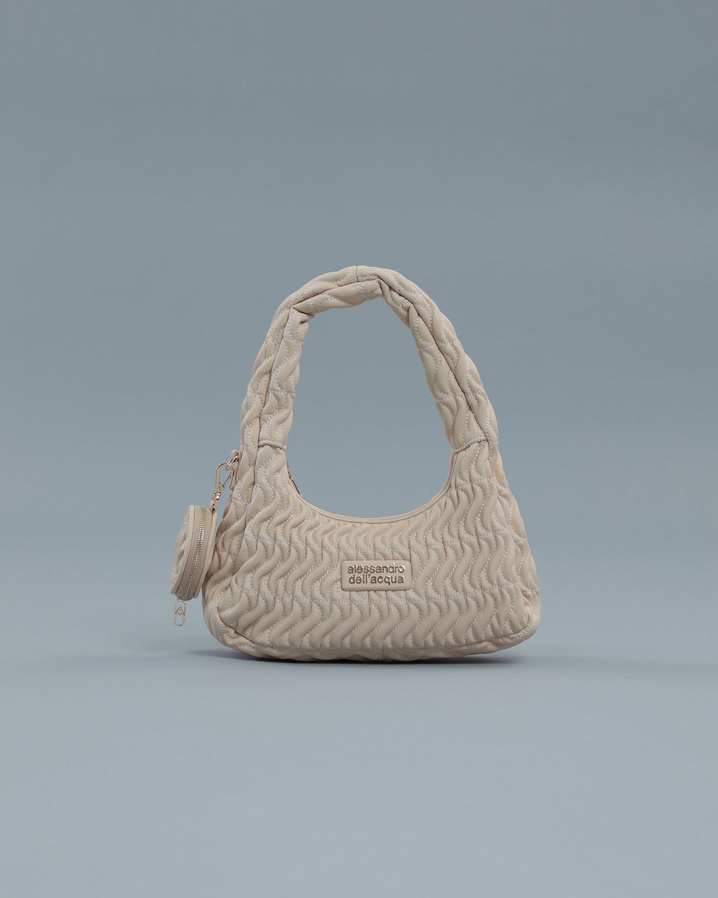 Matelassé Shoulder Bag in Green