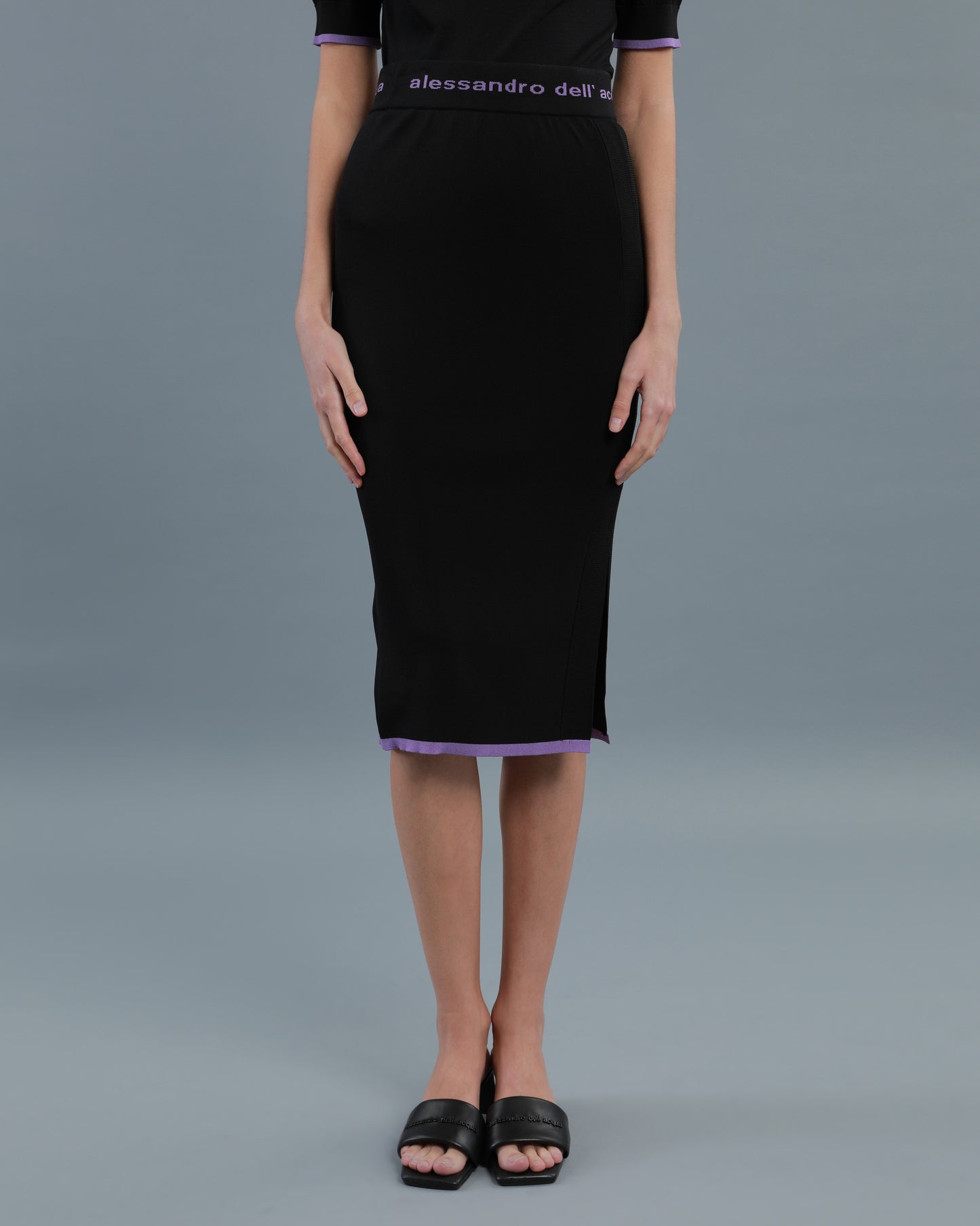 Contrast Pencil Skirt