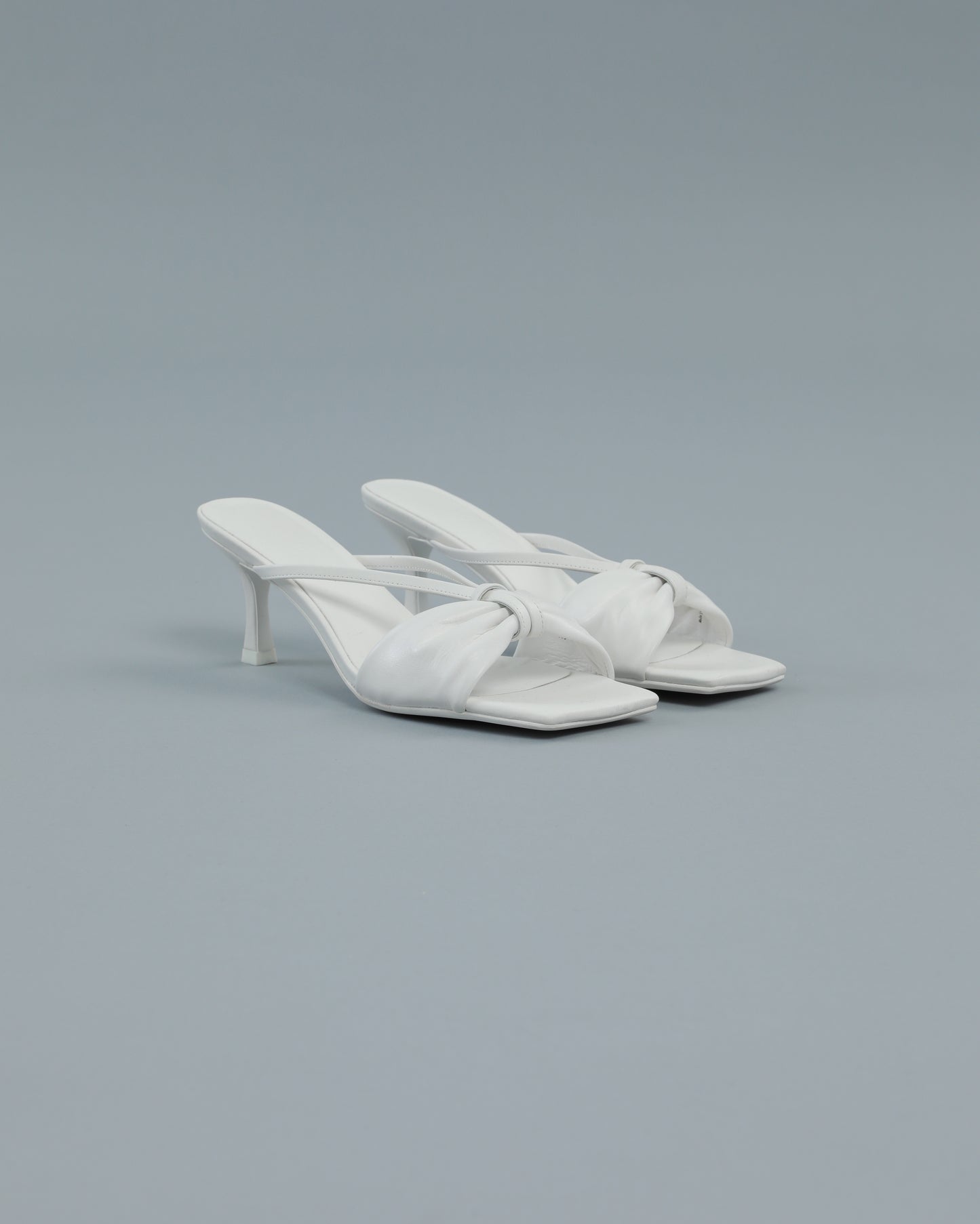 Bow Strap Kitten Heeled Mules