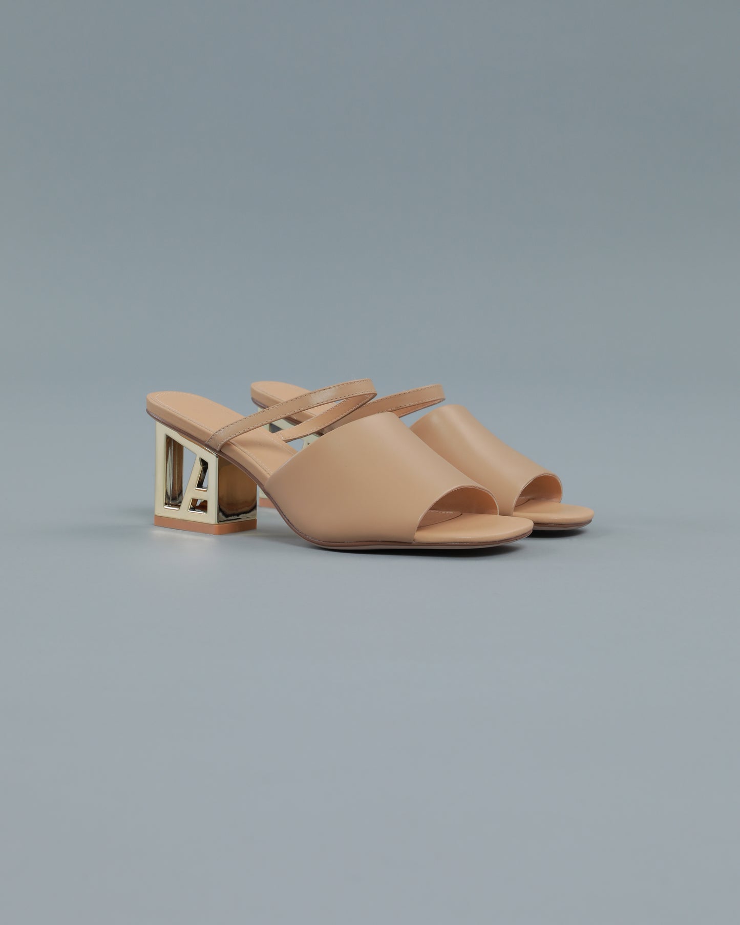 Logo Heeled Mule